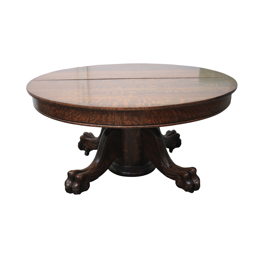 Empire Style Oak Paw Foot Coffee Table