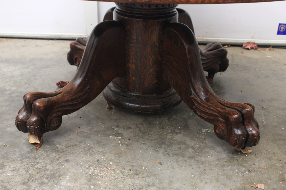 Empire Style Oak Paw Foot Coffee Table