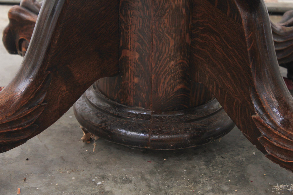 Empire Style Oak Paw Foot Coffee Table