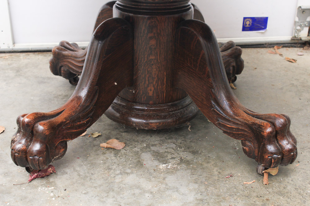 Empire Style Oak Paw Foot Coffee Table
