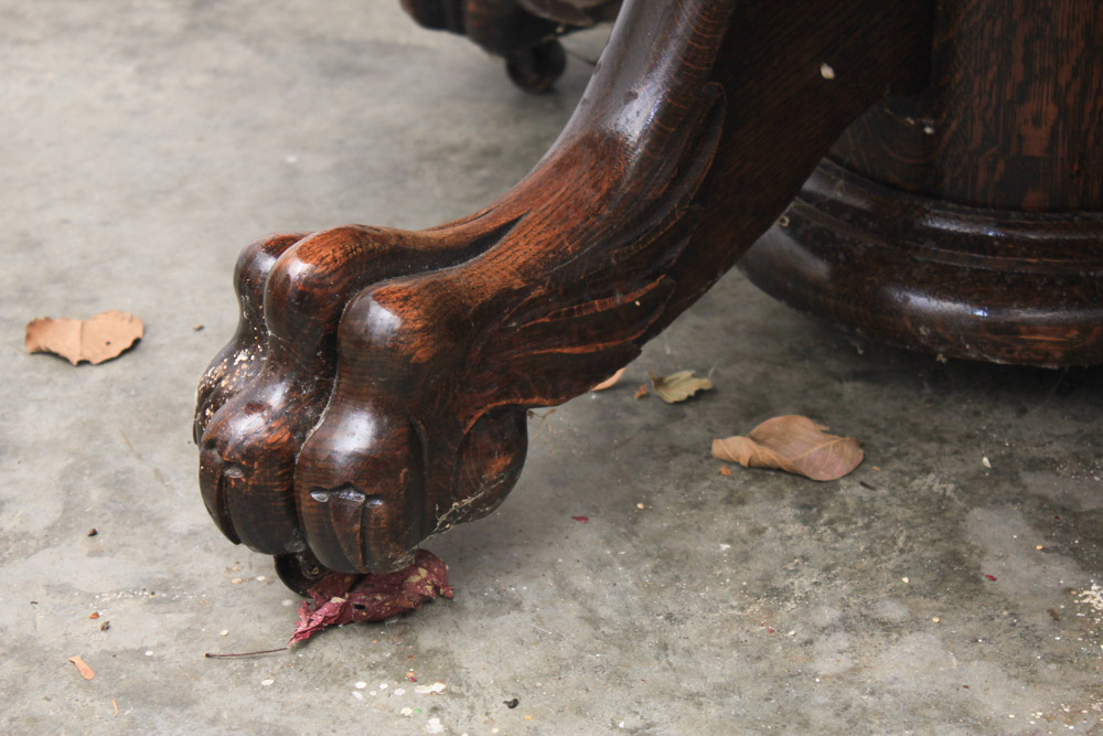 Empire Style Oak Paw Foot Coffee Table