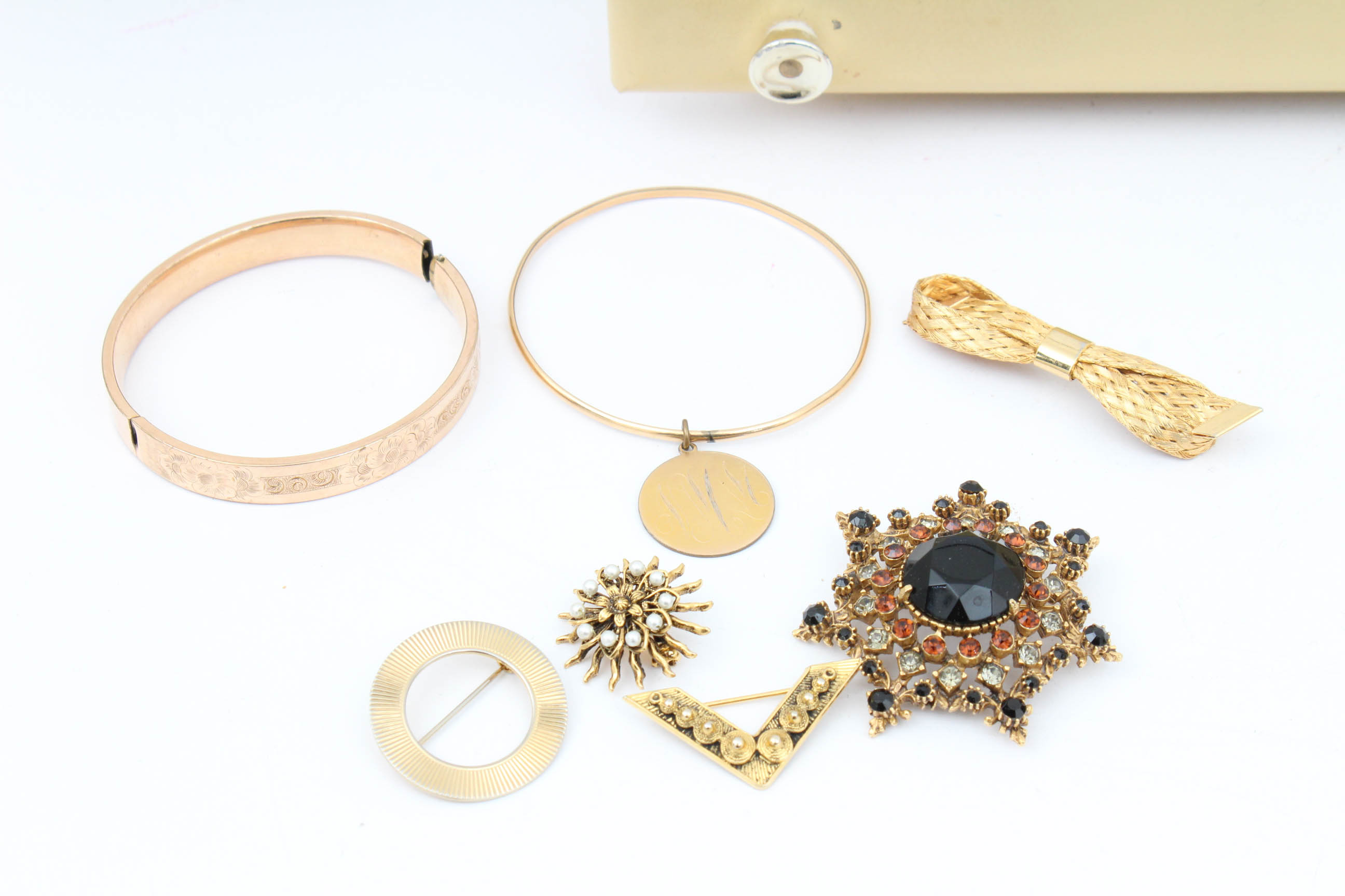 Vintage Costume Jewelry and Box