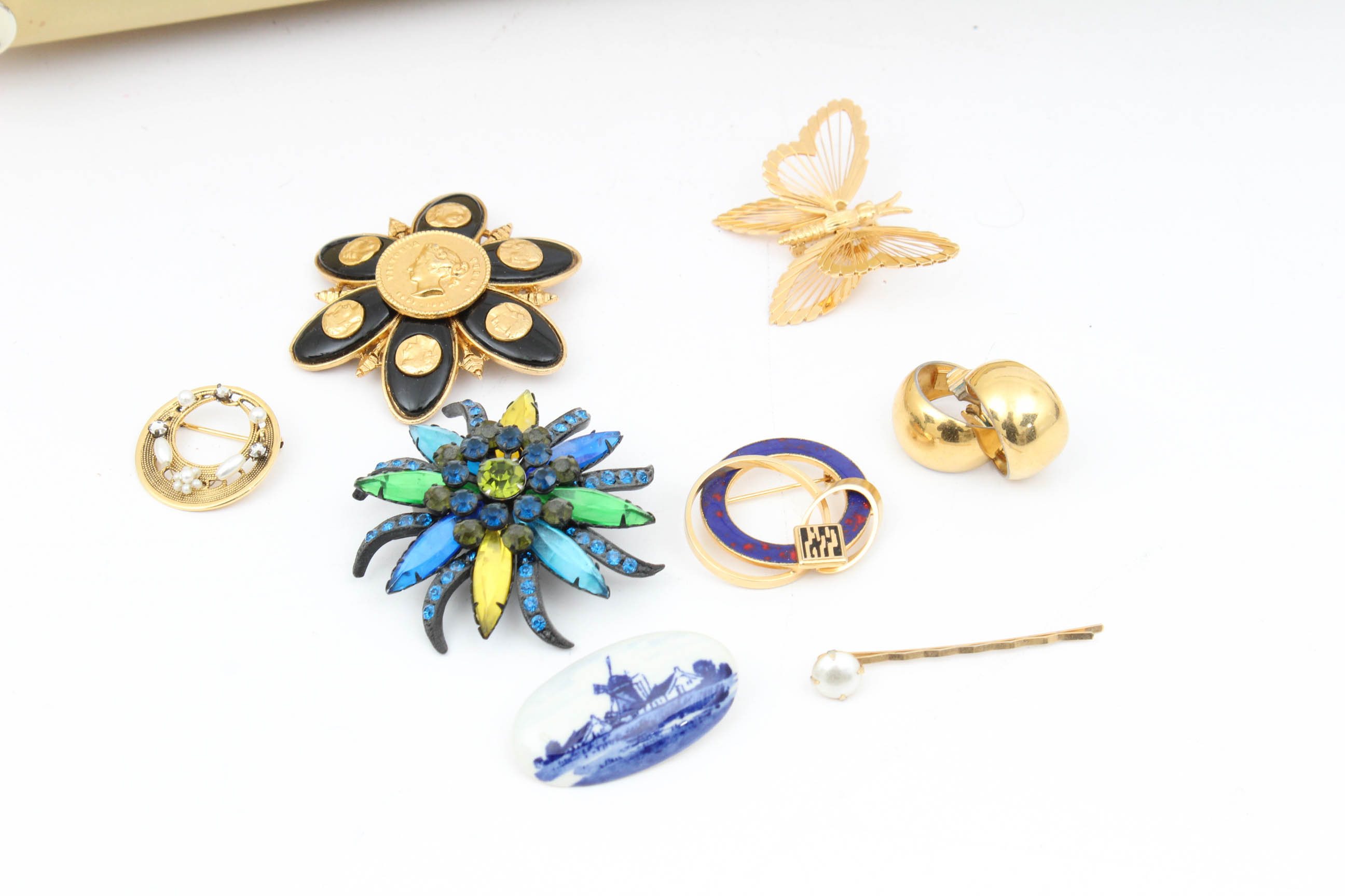 Vintage Costume Jewelry and Box