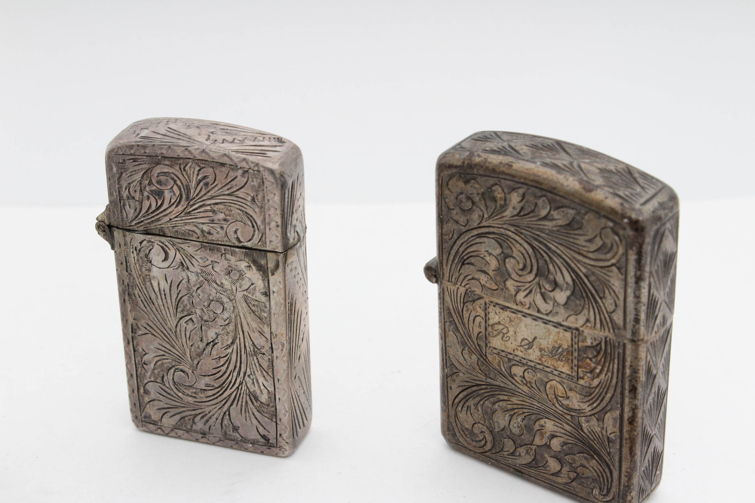 Vintage 800 Silver Lighters and Danish Silver Plate and Faux Tortoiseshell Comb