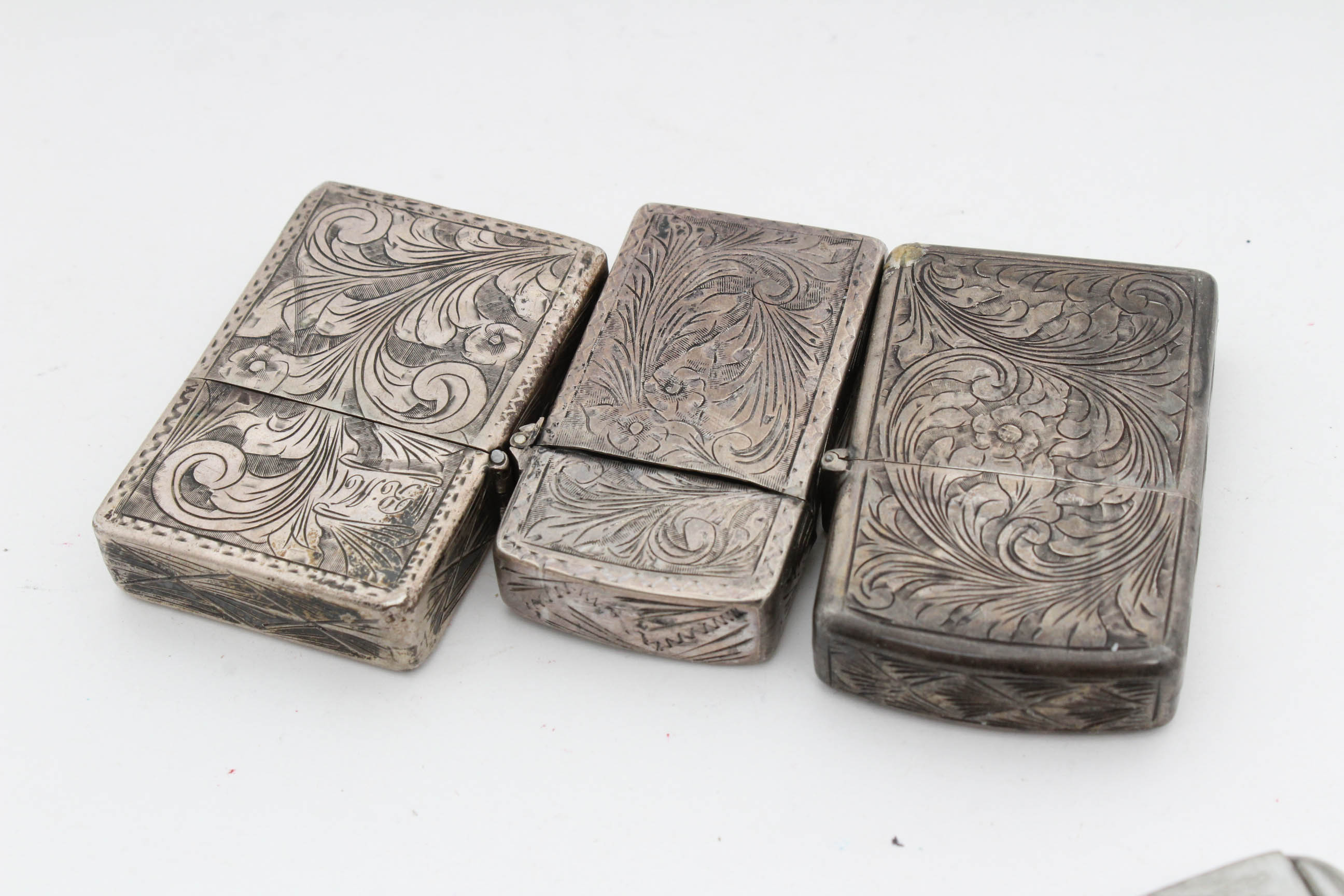 Vintage 800 Silver Lighters and Danish Silver Plate and Faux Tortoiseshell Comb