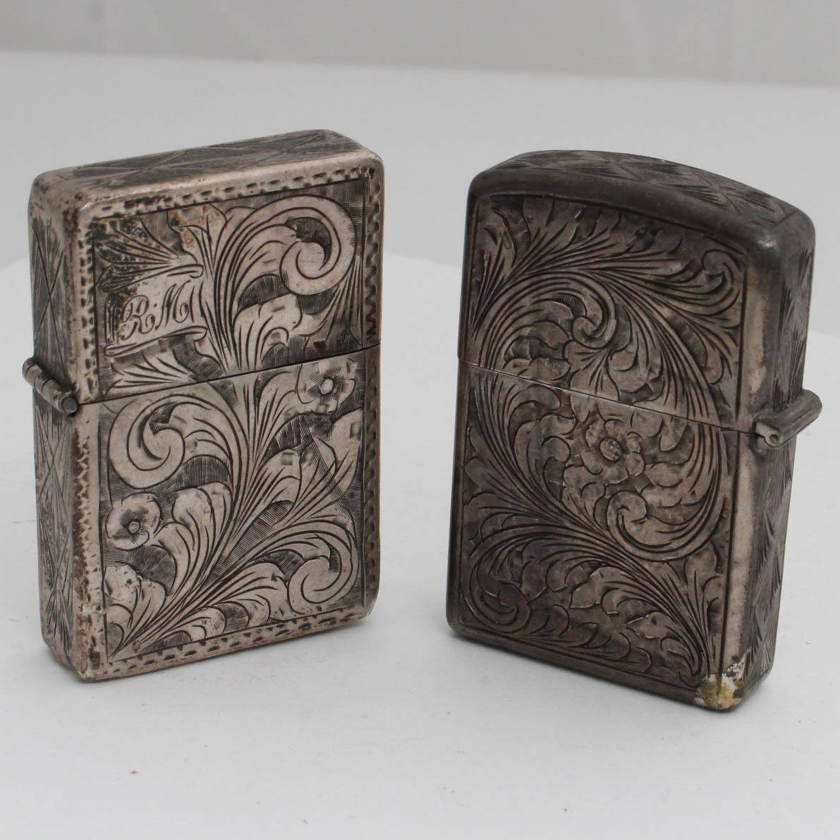 Vintage 800 Silver Lighters and Danish Silver Plate and Faux Tortoiseshell Comb