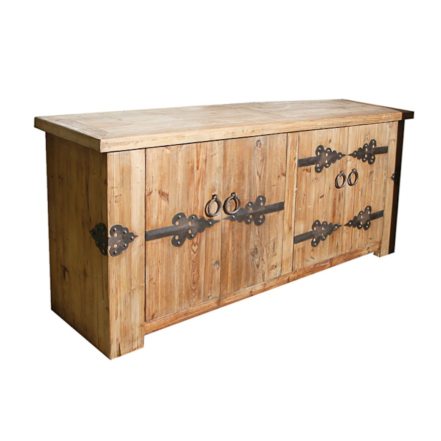 Rustic Style Pine Buffet Cabinet