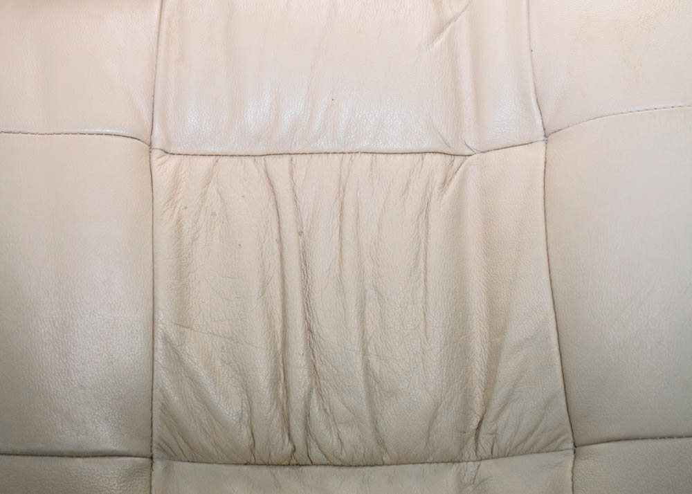 Cuir Leather Reclining Armchair and Ottoman by Lane Furniture