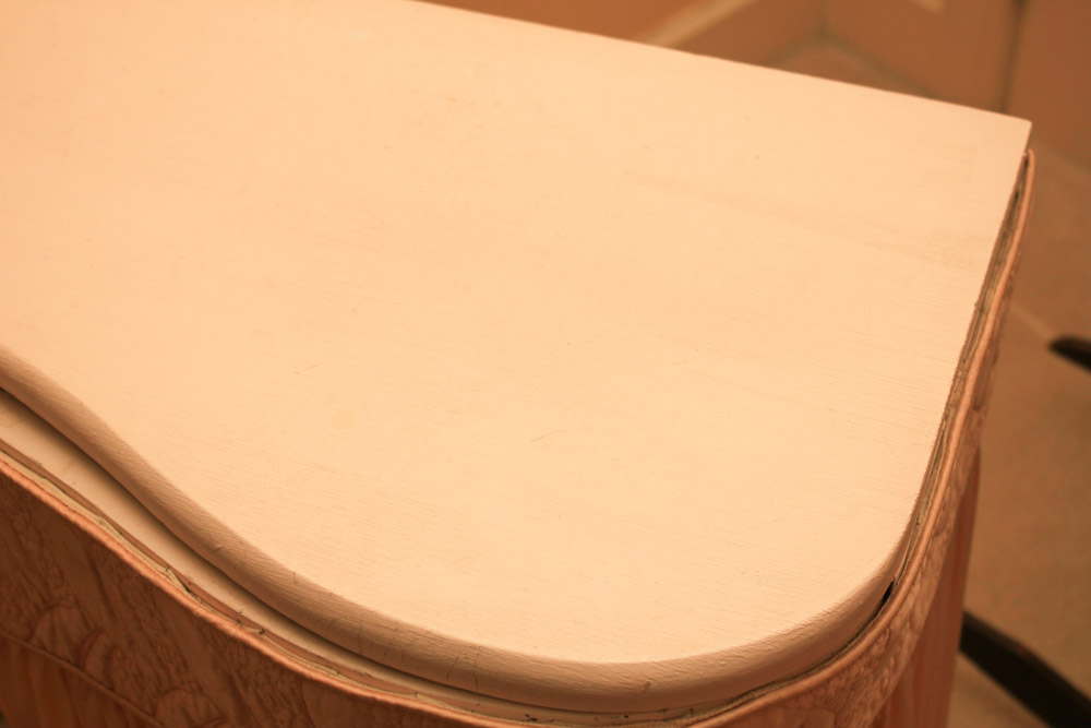 Pink Satin Skirted Vanity Table