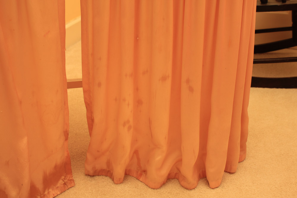 Pink Satin Skirted Vanity Table