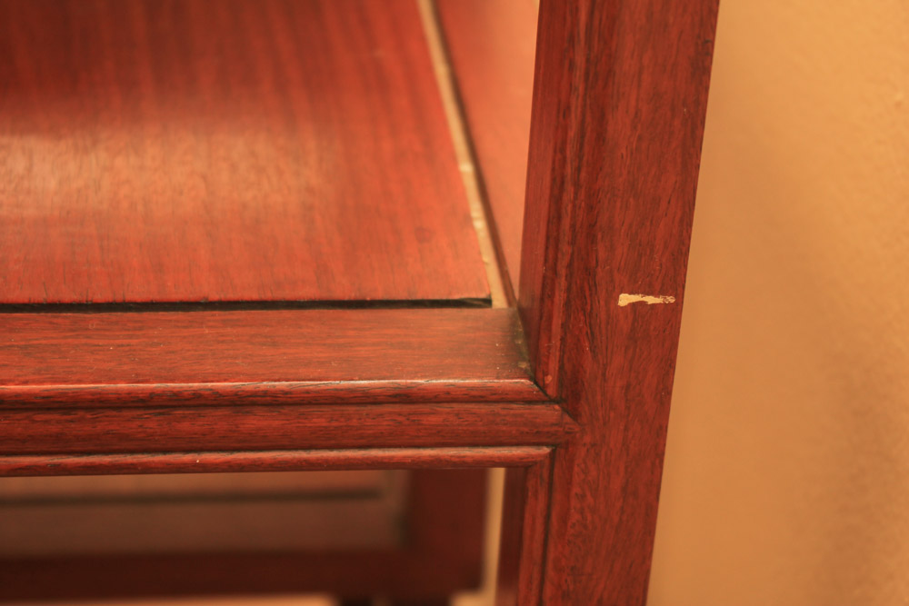 Vintage Chinese Padauk Tiered Shelving Unit