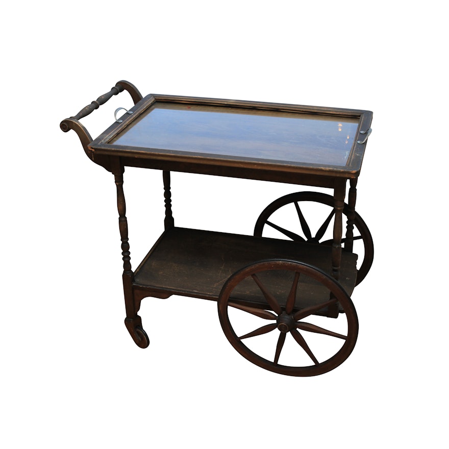 Vintage Wooden Tea Cart