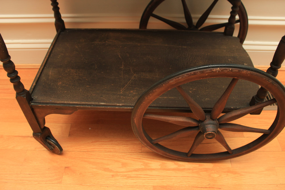 Vintage Wooden Tea Cart