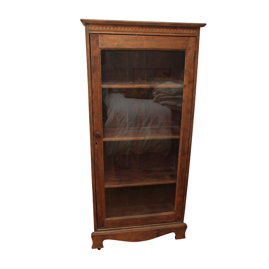 Vintage Walnut Finished Gum Wood Cabinet