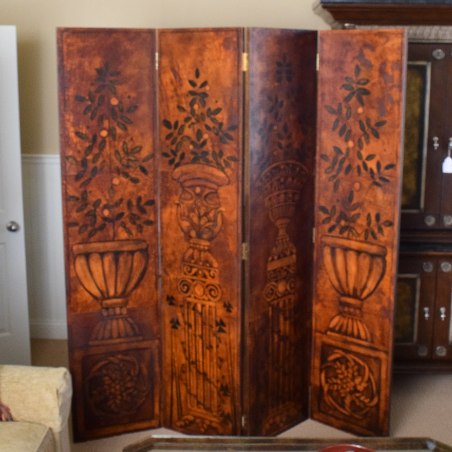 Italian Style Painted Screen / Room Divider