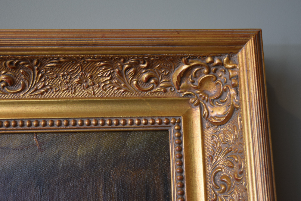 C. Nicholas Oil Painting of Rabbits