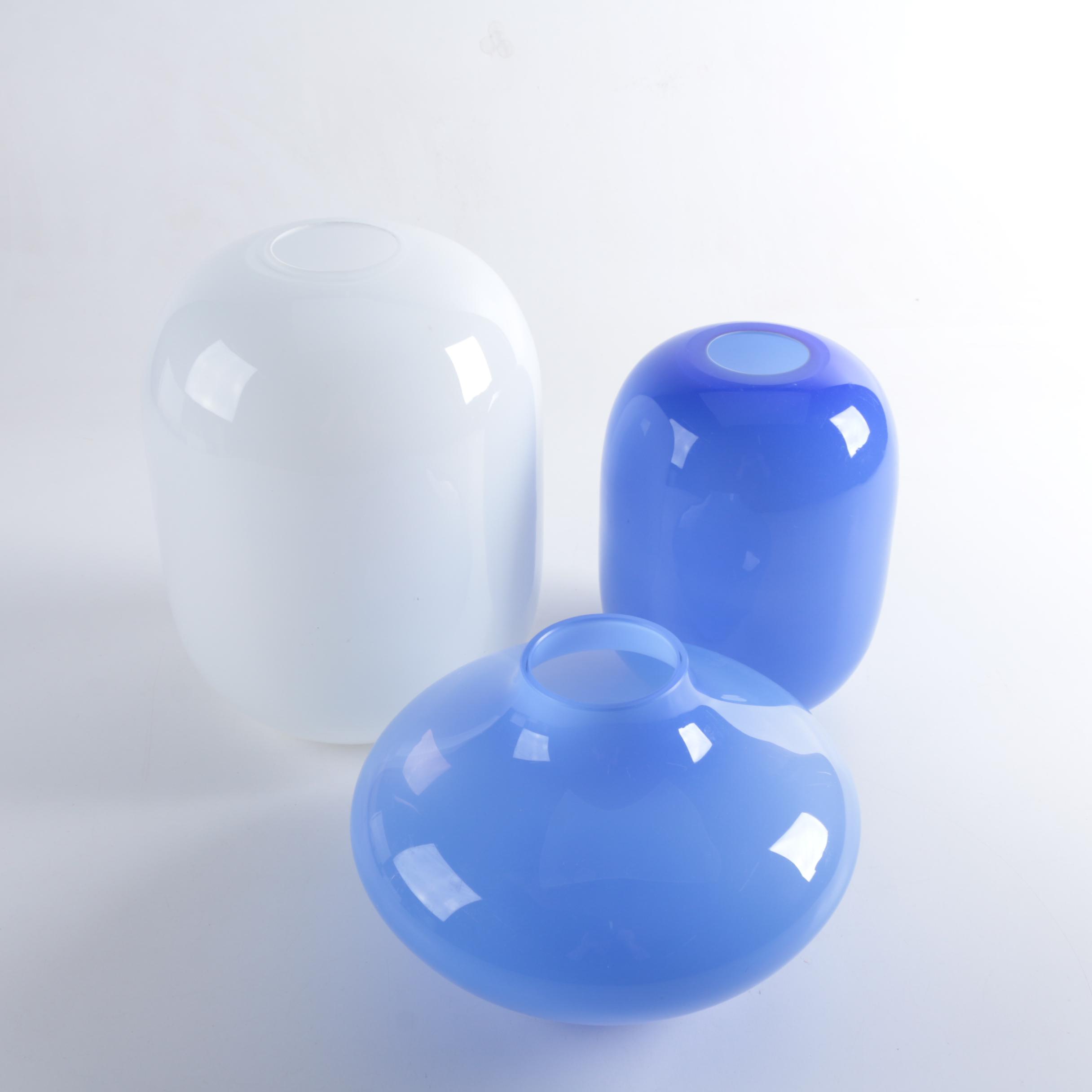 Pilgrim Mid Century Modern Style Blown Glass Vases