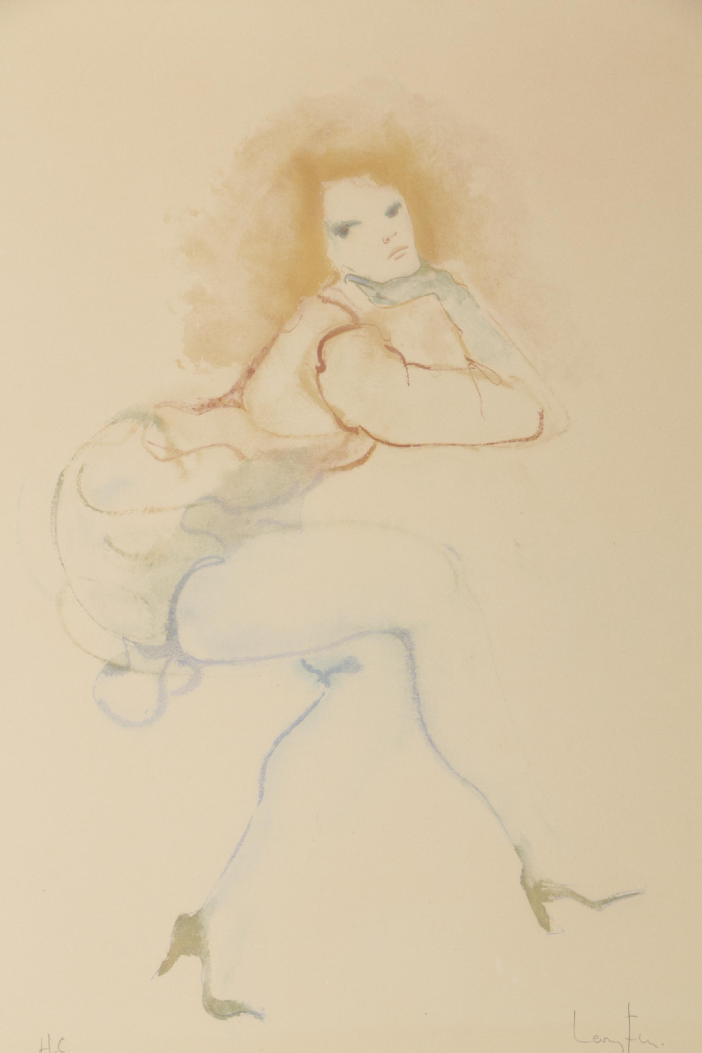 Lithograph of a Woman