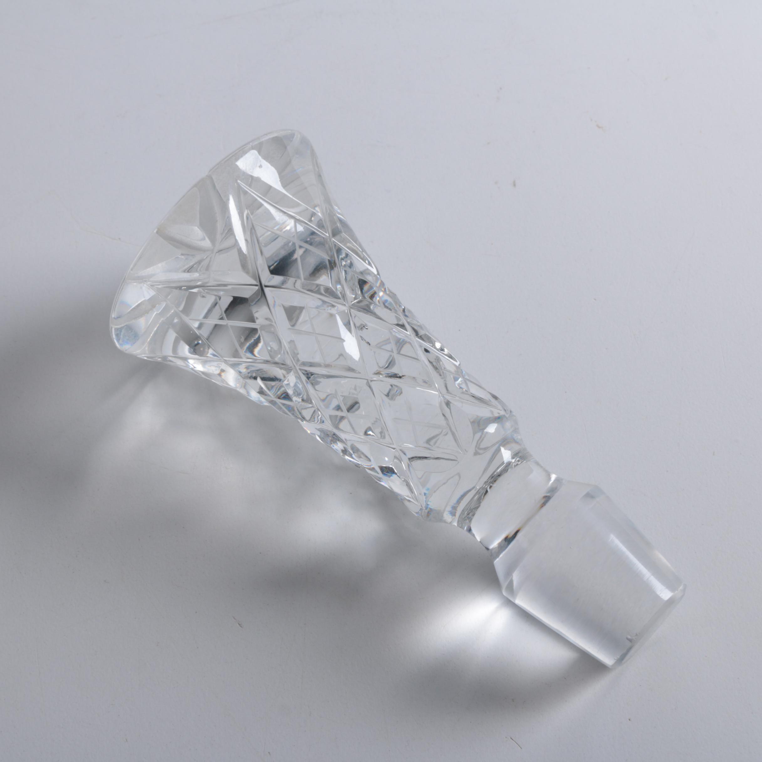 American Cut "Eleanor" Crystal Decanter and Vase