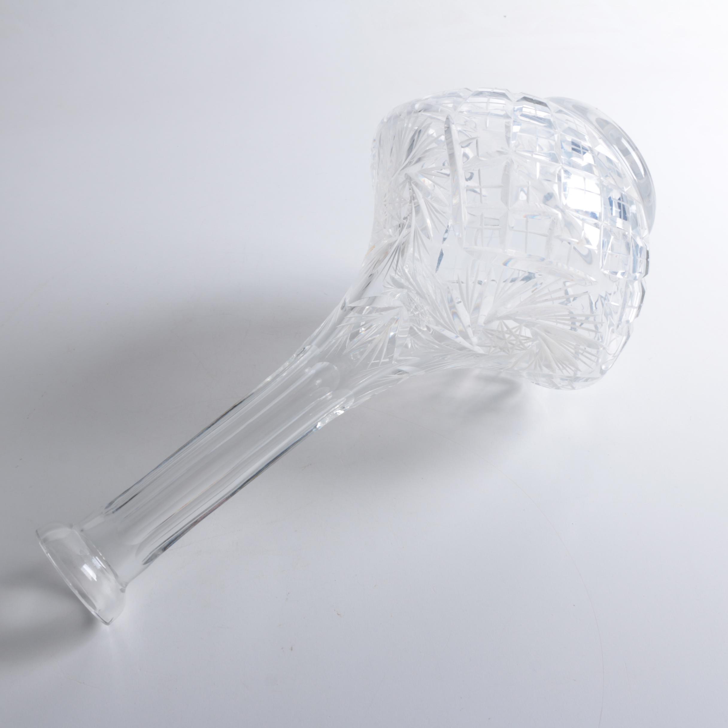 American Cut "Eleanor" Crystal Decanter and Vase