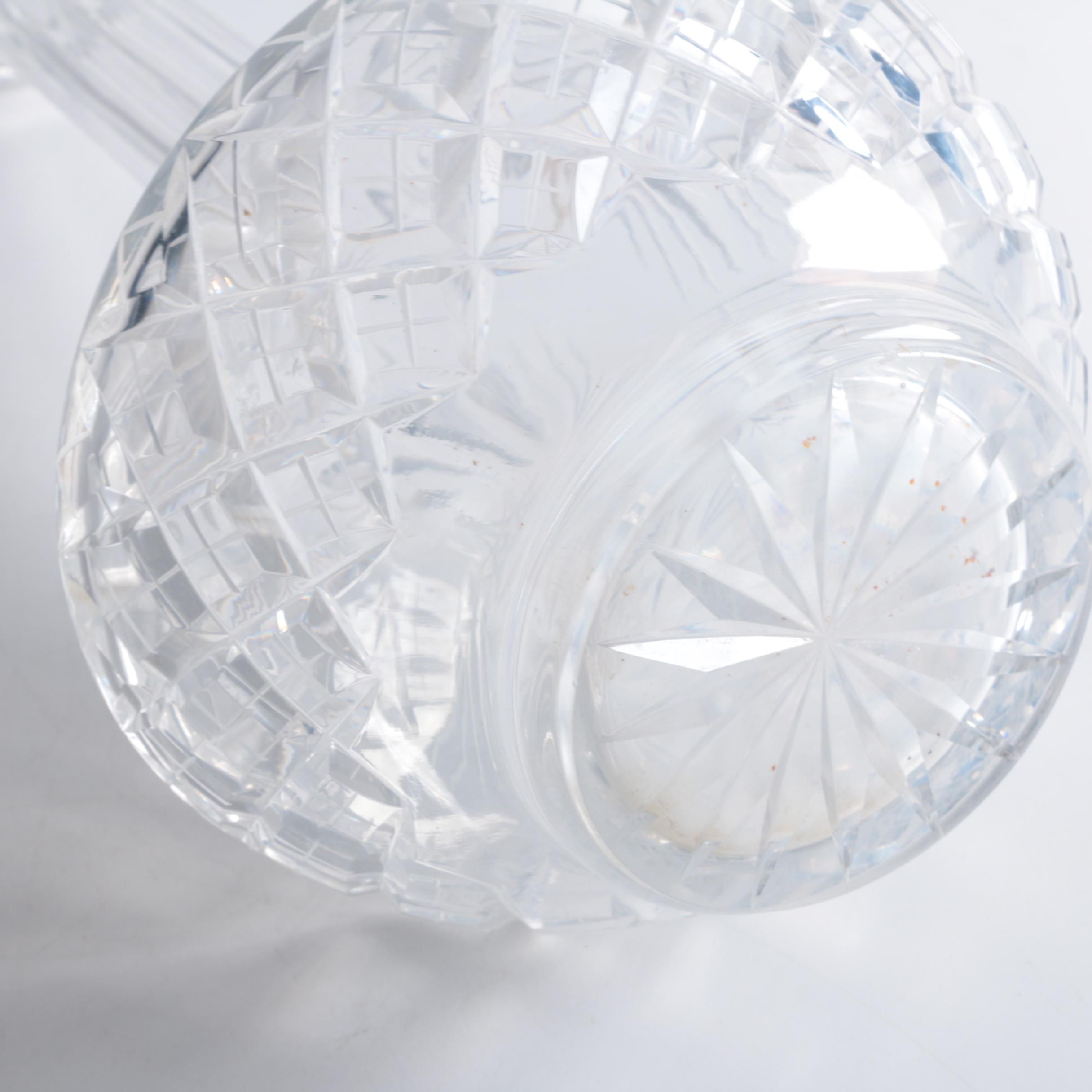 American Cut "Eleanor" Crystal Decanter and Vase