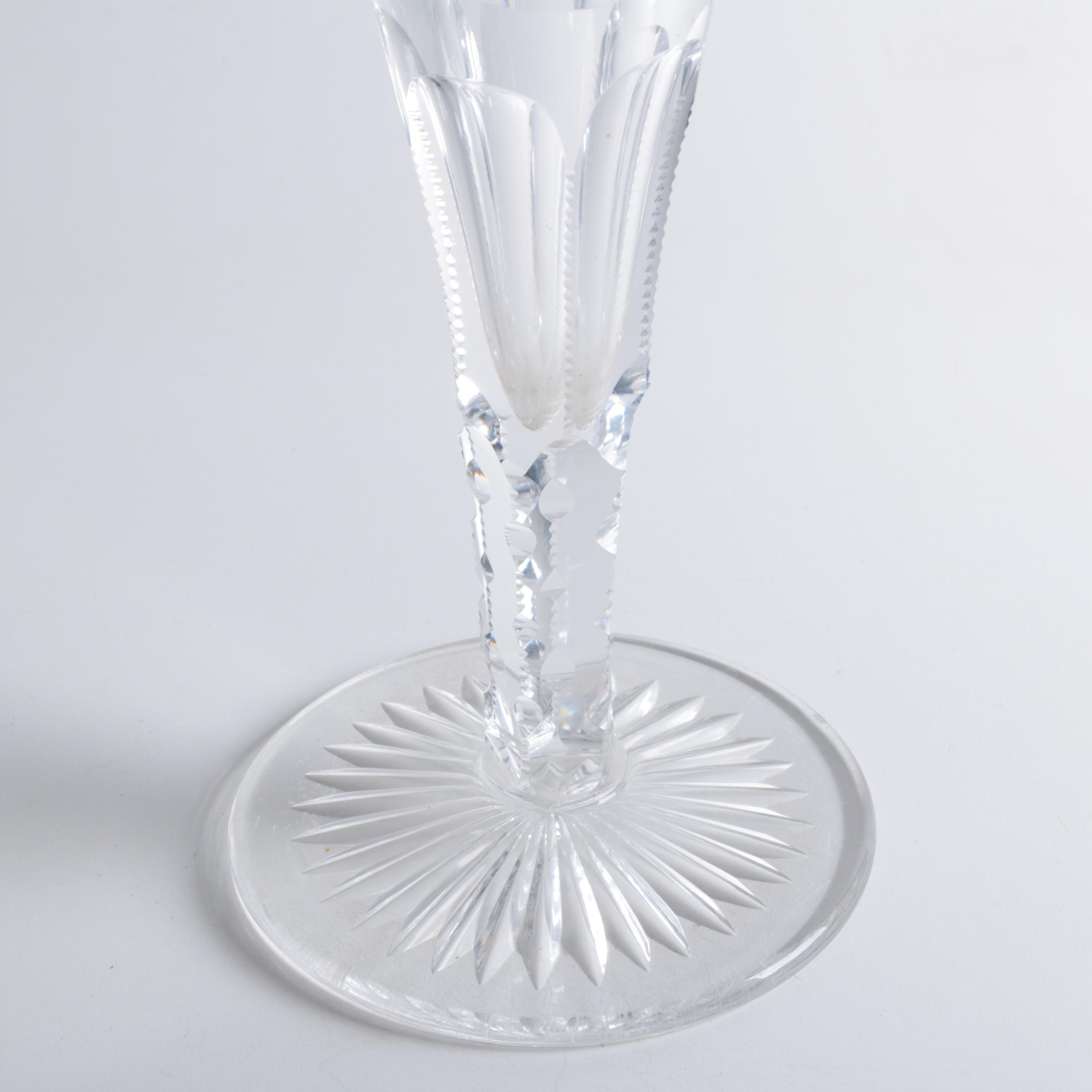 American Cut "Eleanor" Crystal Decanter and Vase