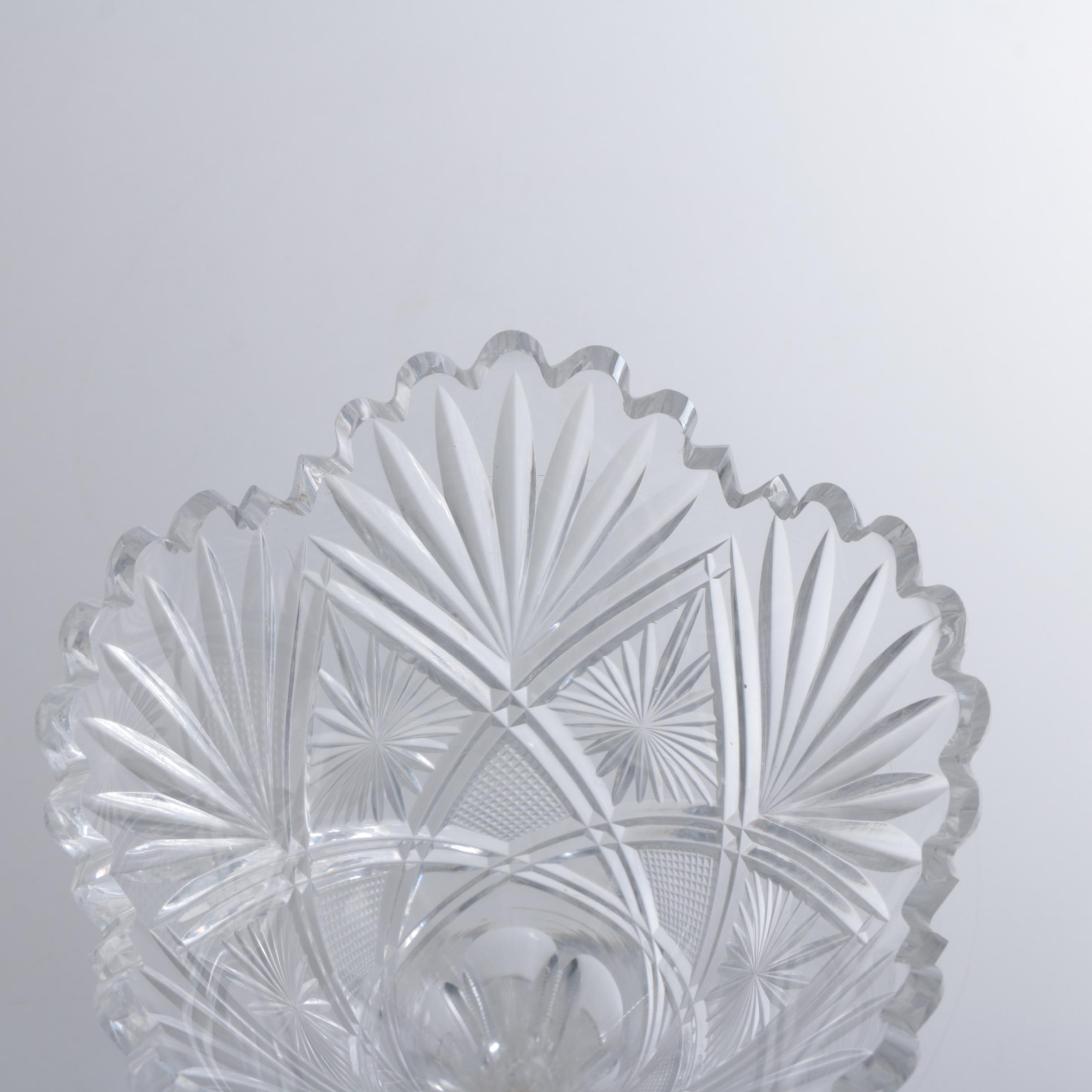 American Cut "Eleanor" Crystal Decanter and Vase
