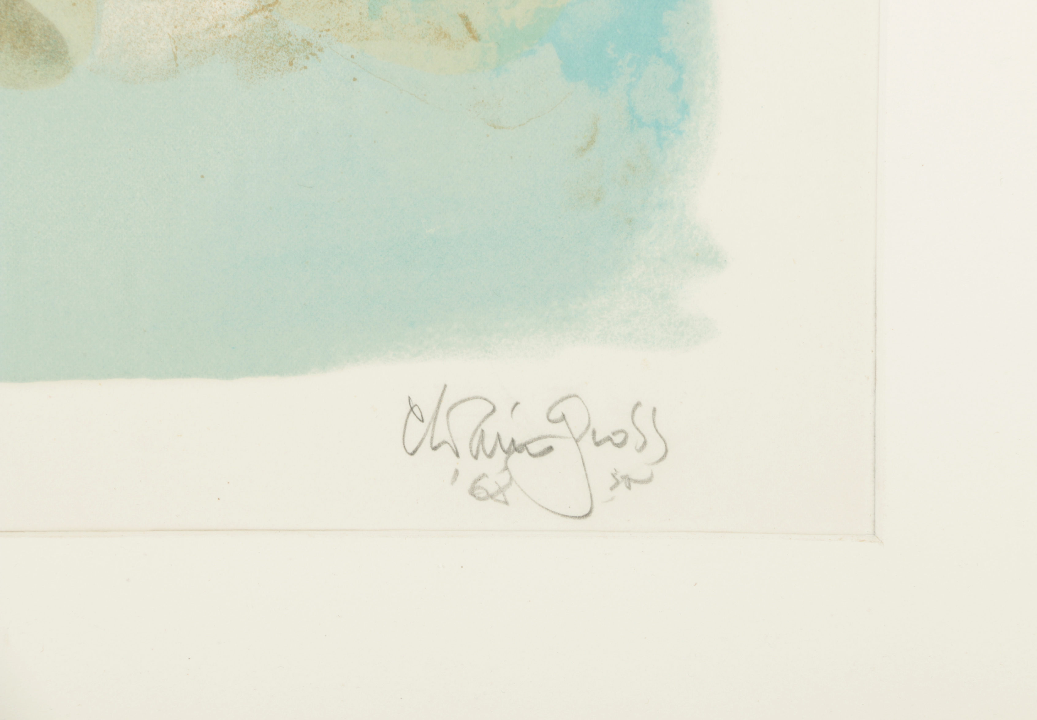 Chaim Gross Color Lithograph "Tisha B'av"