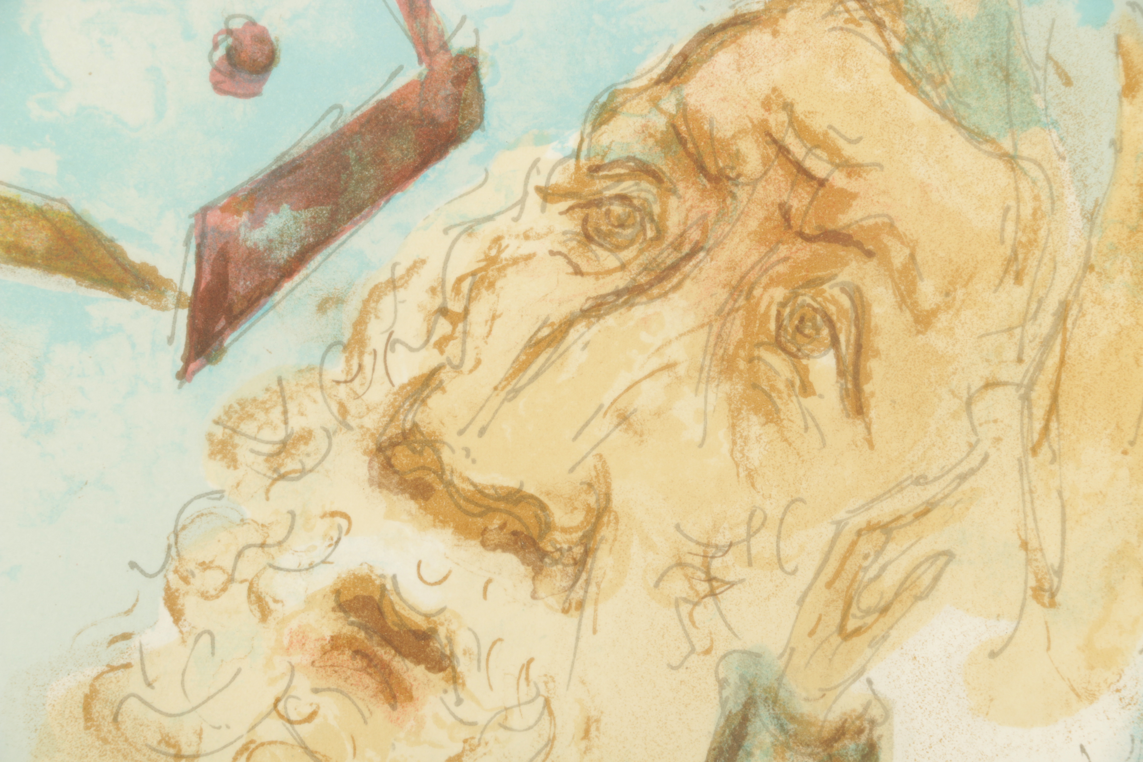 Chaim Gross Color Lithograph "Tisha B'av"