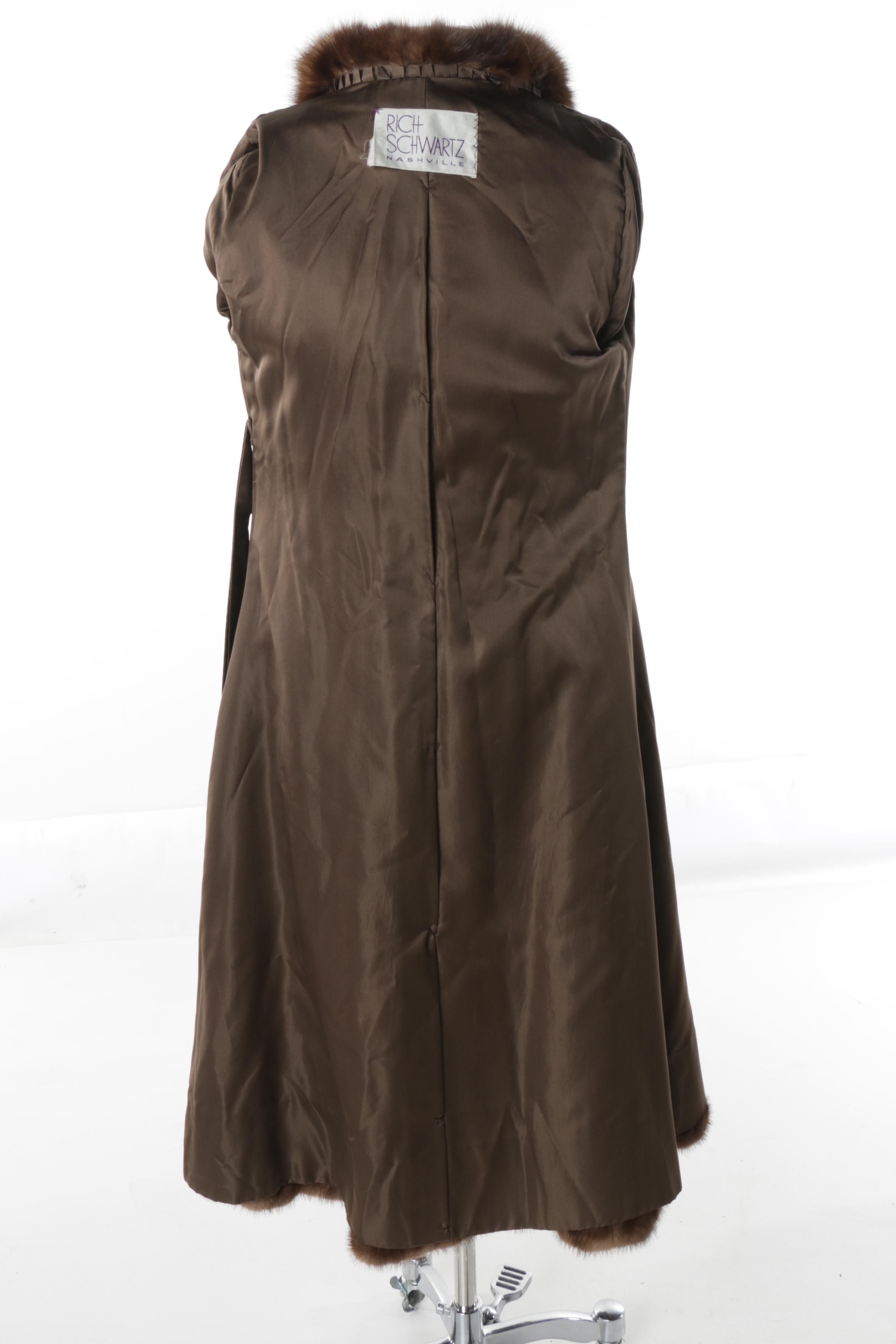 Women's Vintage Rich Schwartz Mink Fur Princess Coat