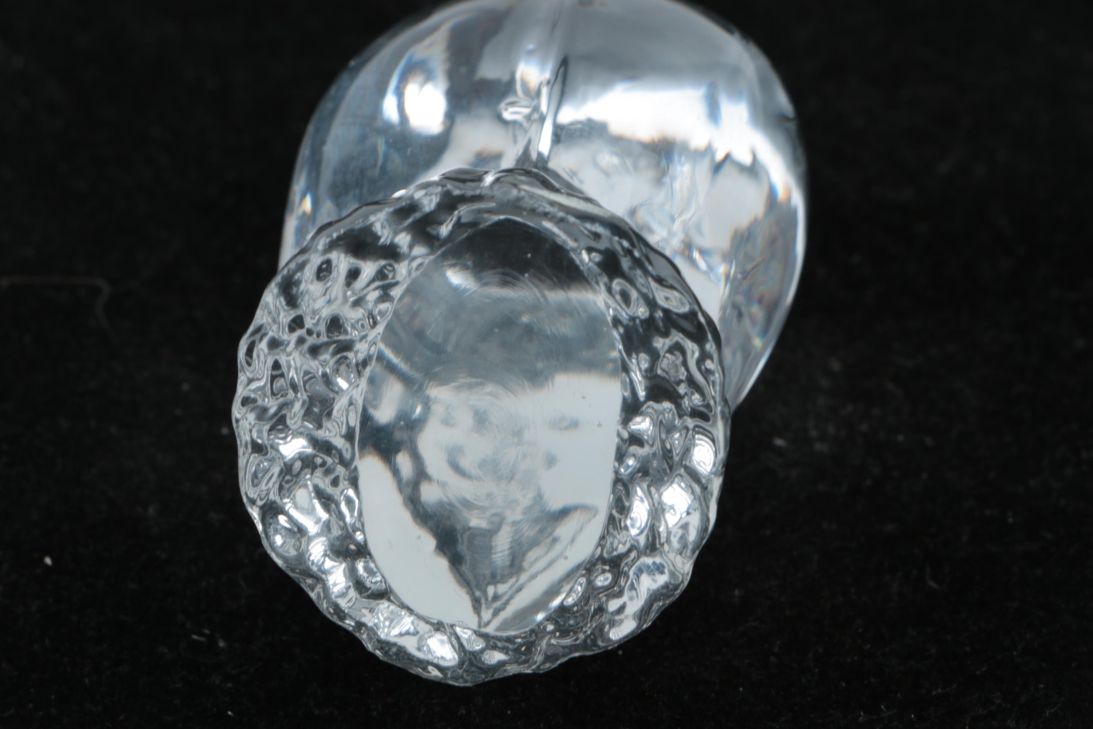 Crystal and Glass Owl Figurines including Swarovski, Pukeberg, and Baccarat