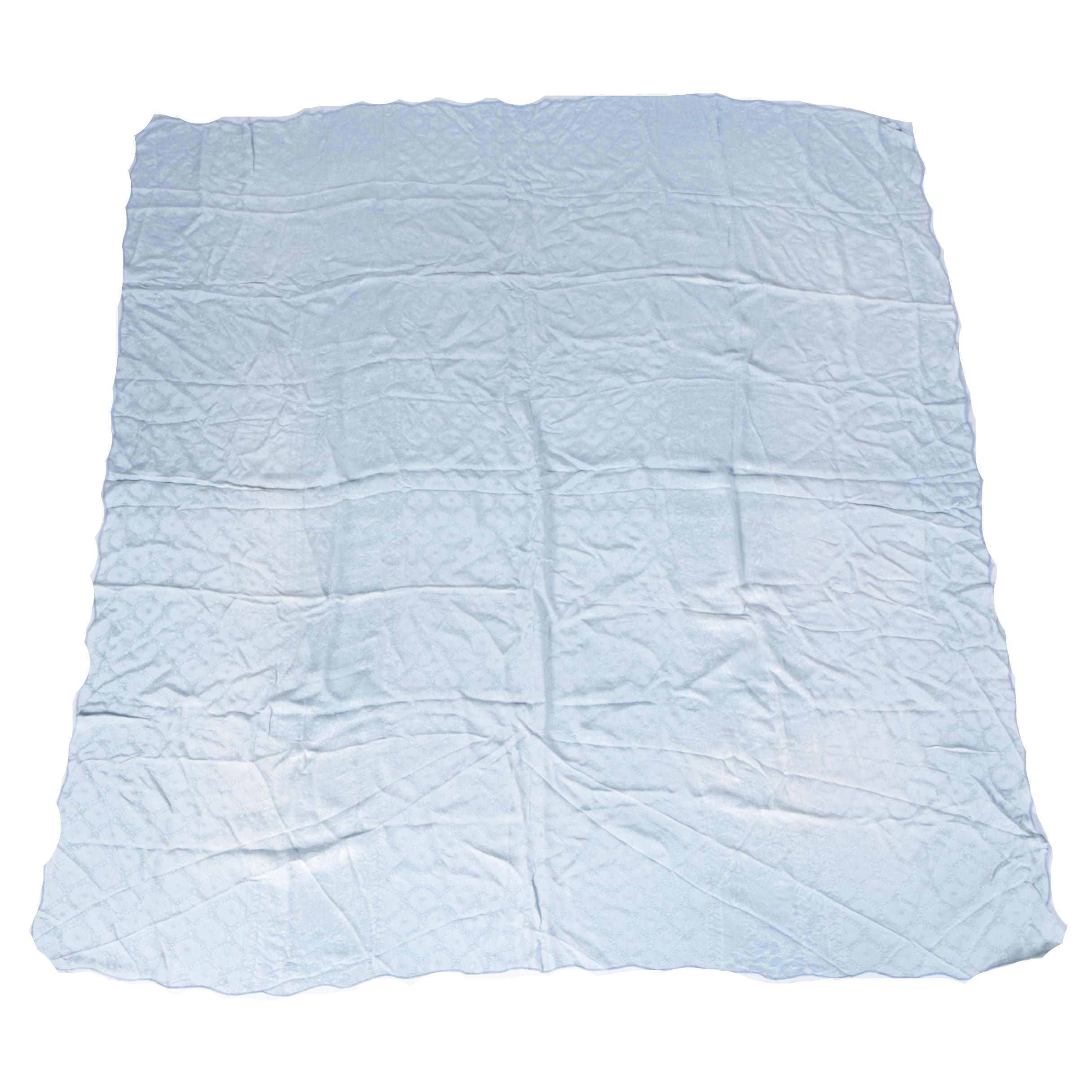 Vintage Blue Floral Tablecloth