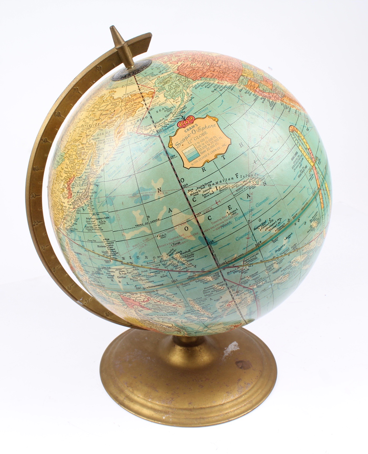 1966 Cram's "Scope-O-Sphere" 12-Inch Globe