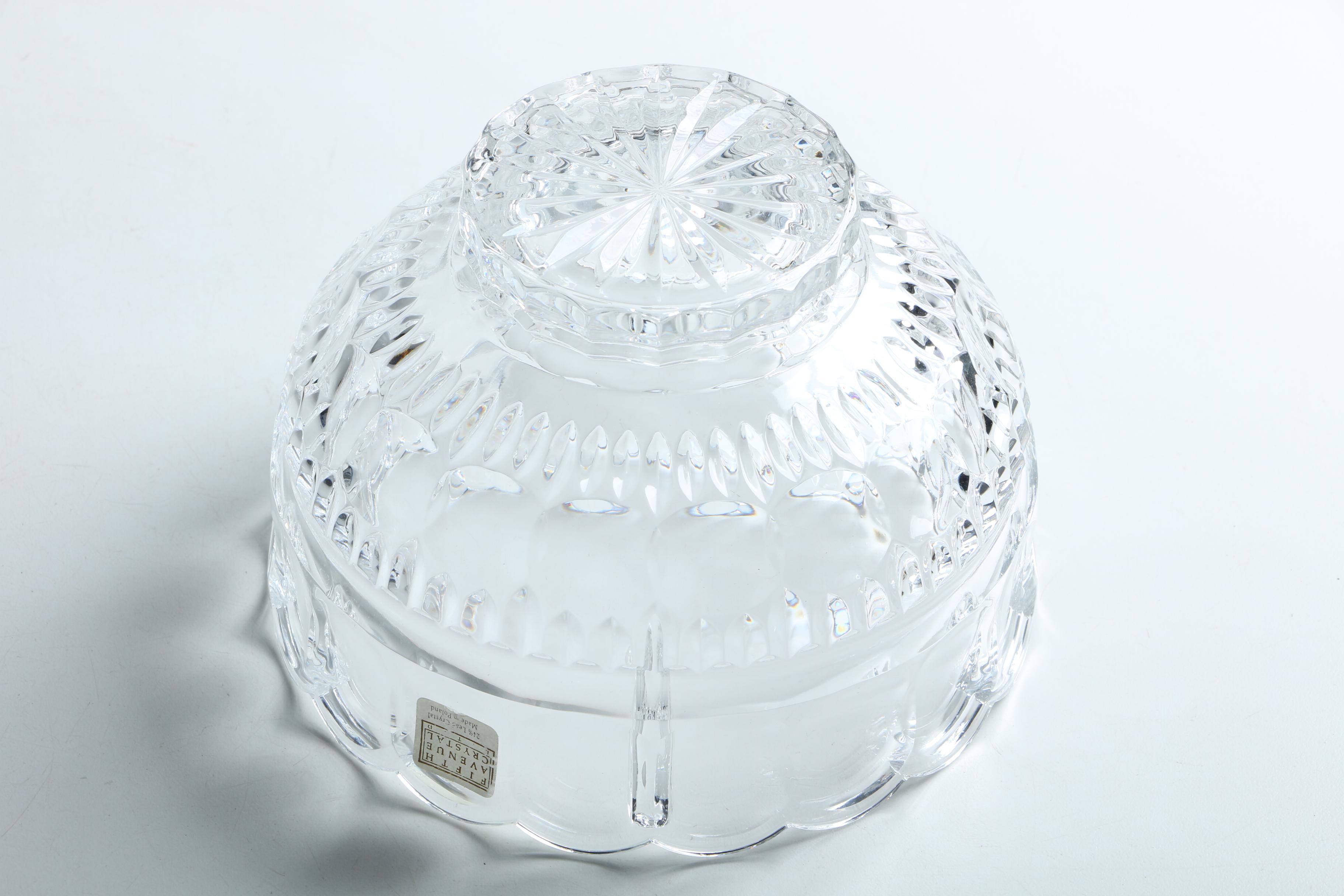 Fifth Avenue Crystal Candy Dish and Crystal Compote