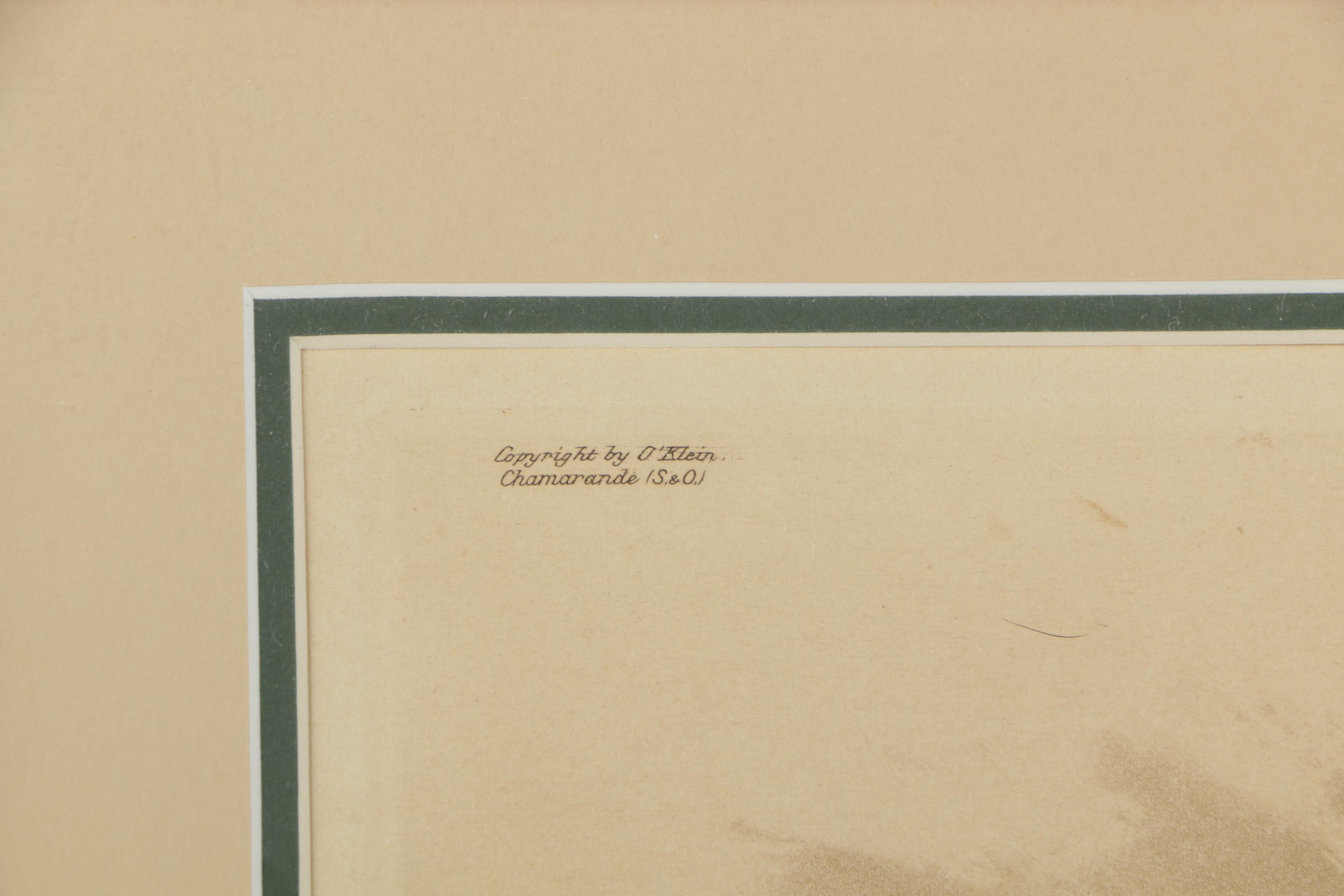 Boris O'Klein Hand Colored Etching "Chacun son Tour"