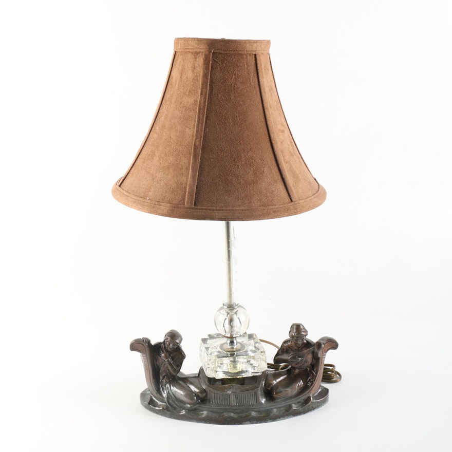 Vintage Art Nouveau-Style Table Lamp