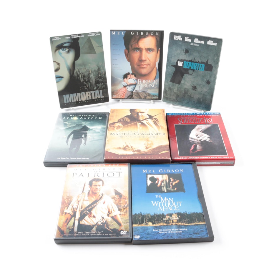 LE "Schindler's List" on Blu-ray, "The Departed" Steelbook, and Mel Gibson DVDs