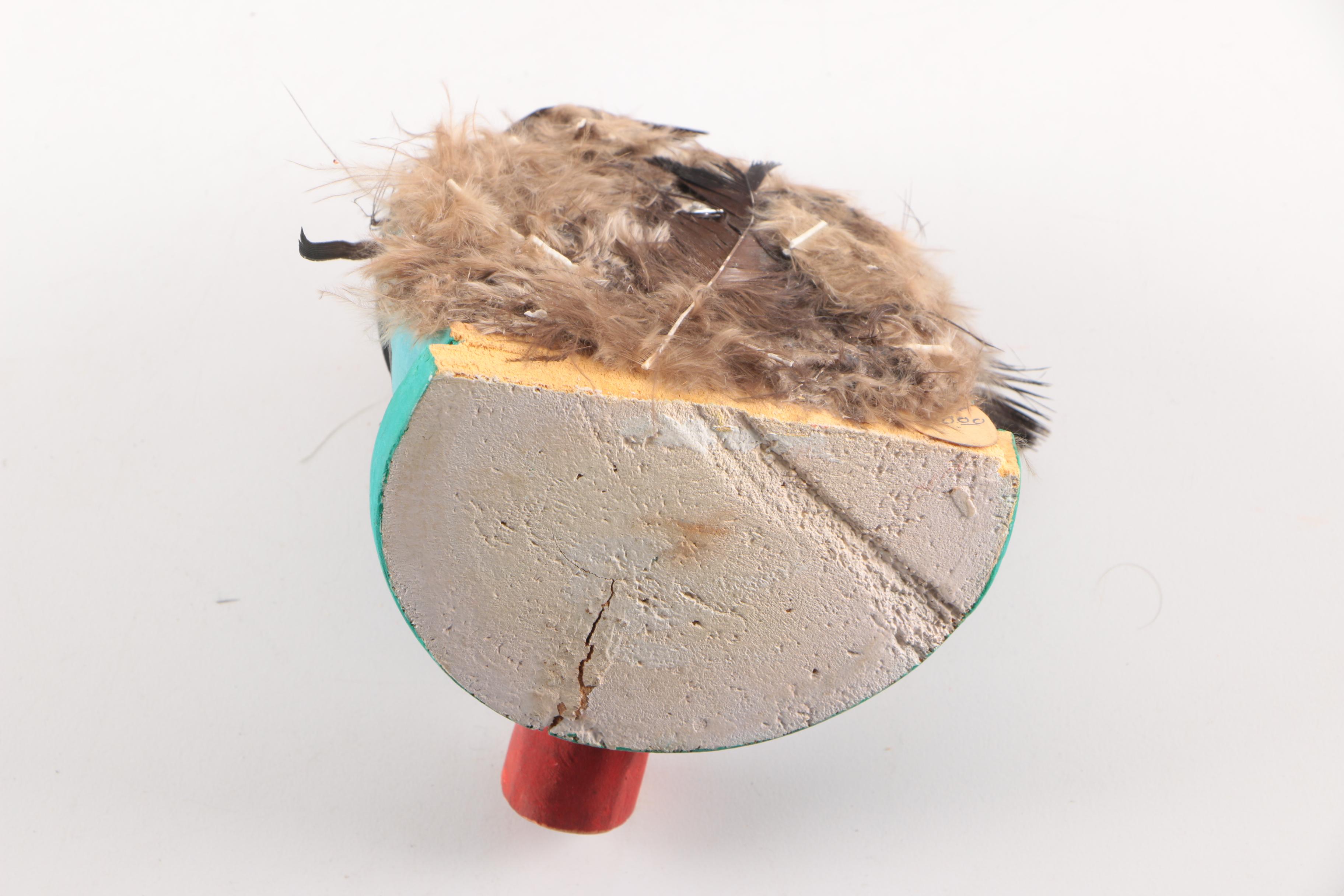 M. Adams Signed Hopi "Hilili" Kachina Doll and Kachina Head Wall Hangings