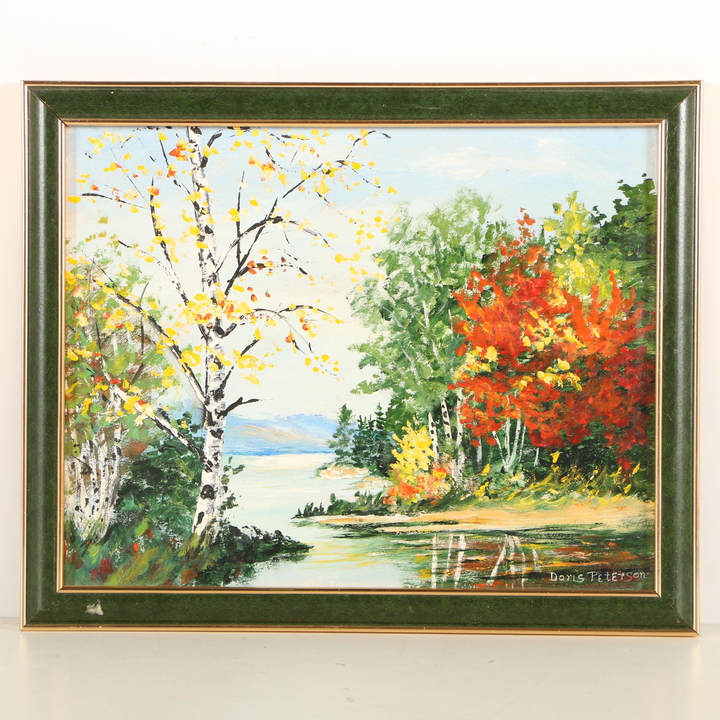Doris Peterson Oil Painting of a Landscape