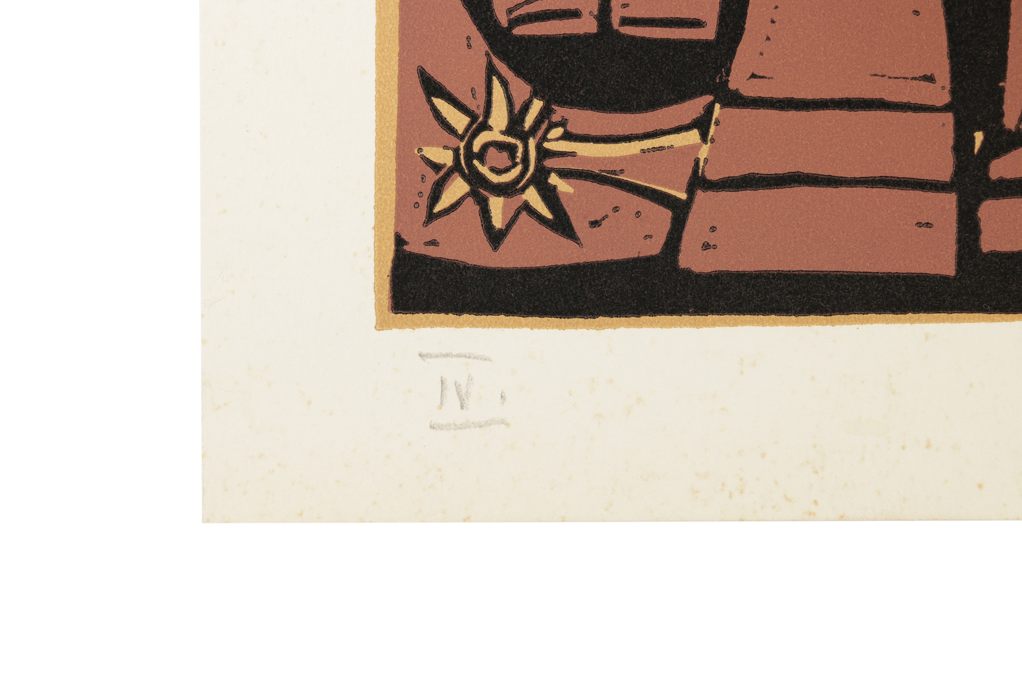 Pablo Picasso Color Linoleum Cut "Picador and Matador"