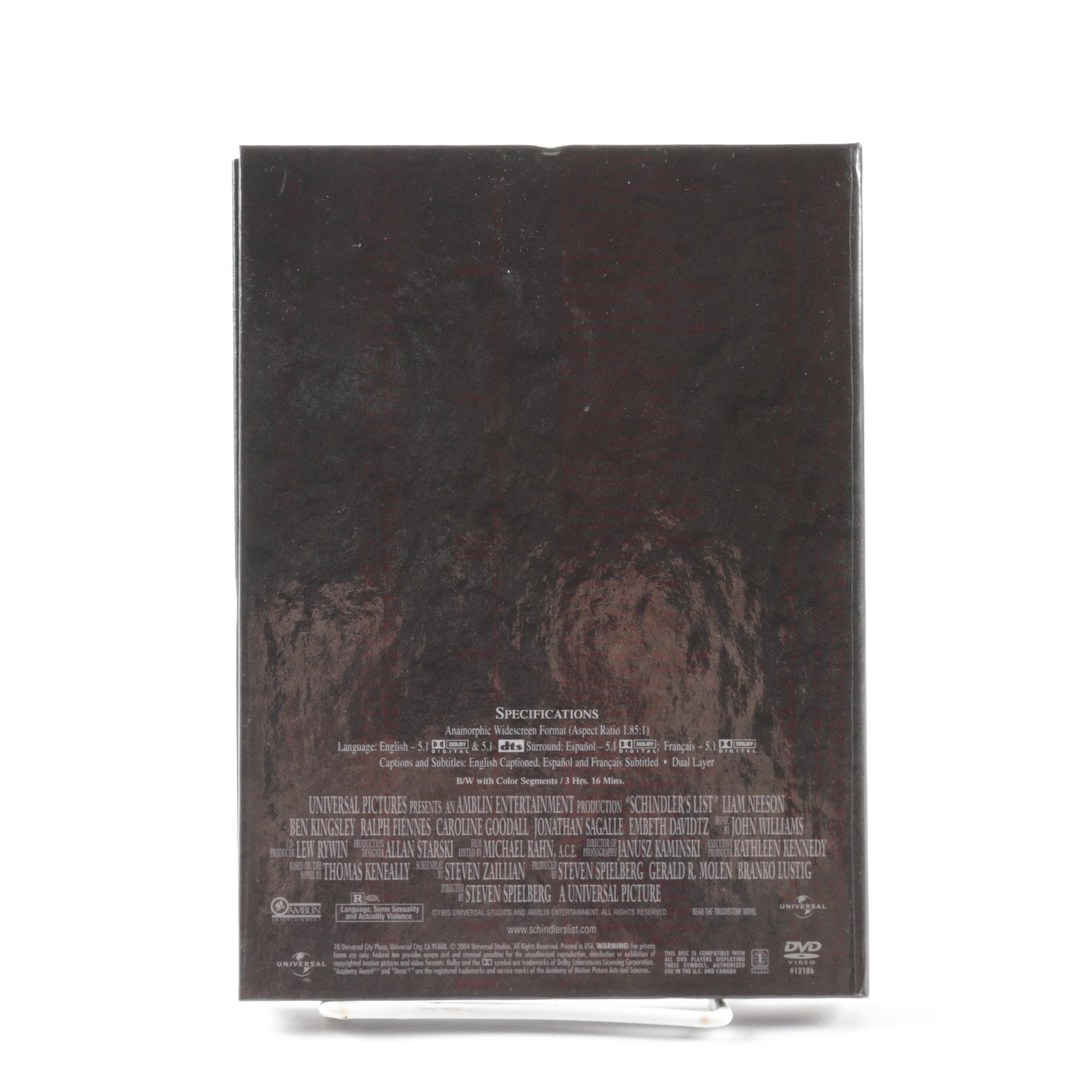"Schindler's List" Limited Edition Plexiglass Case Collector's Edition DVD Set