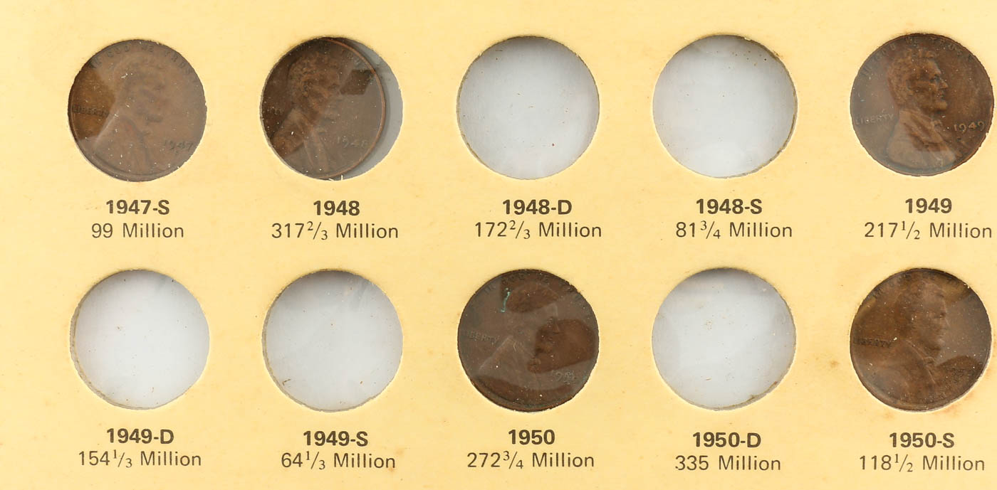 Group of Over One Hundred Lincoln Cents and Thirteen Jefferson Nickels
