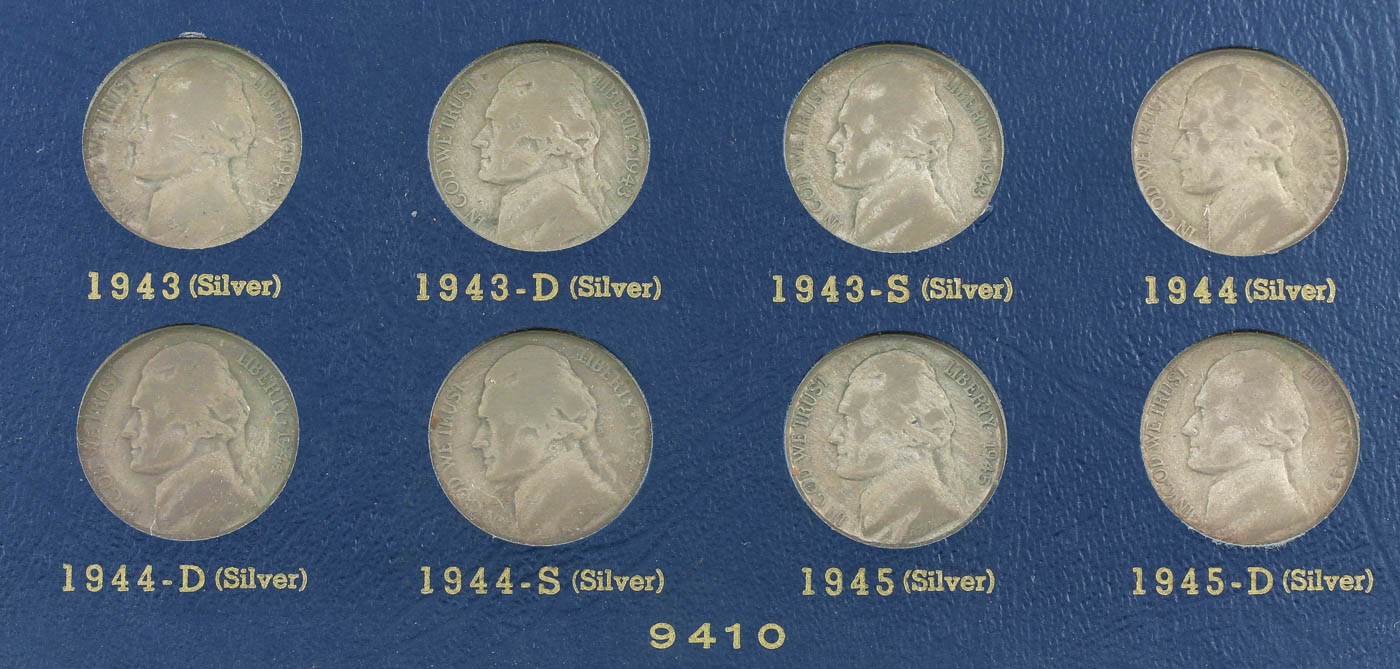Group of Over One Hundred Lincoln Cents and Thirteen Jefferson Nickels