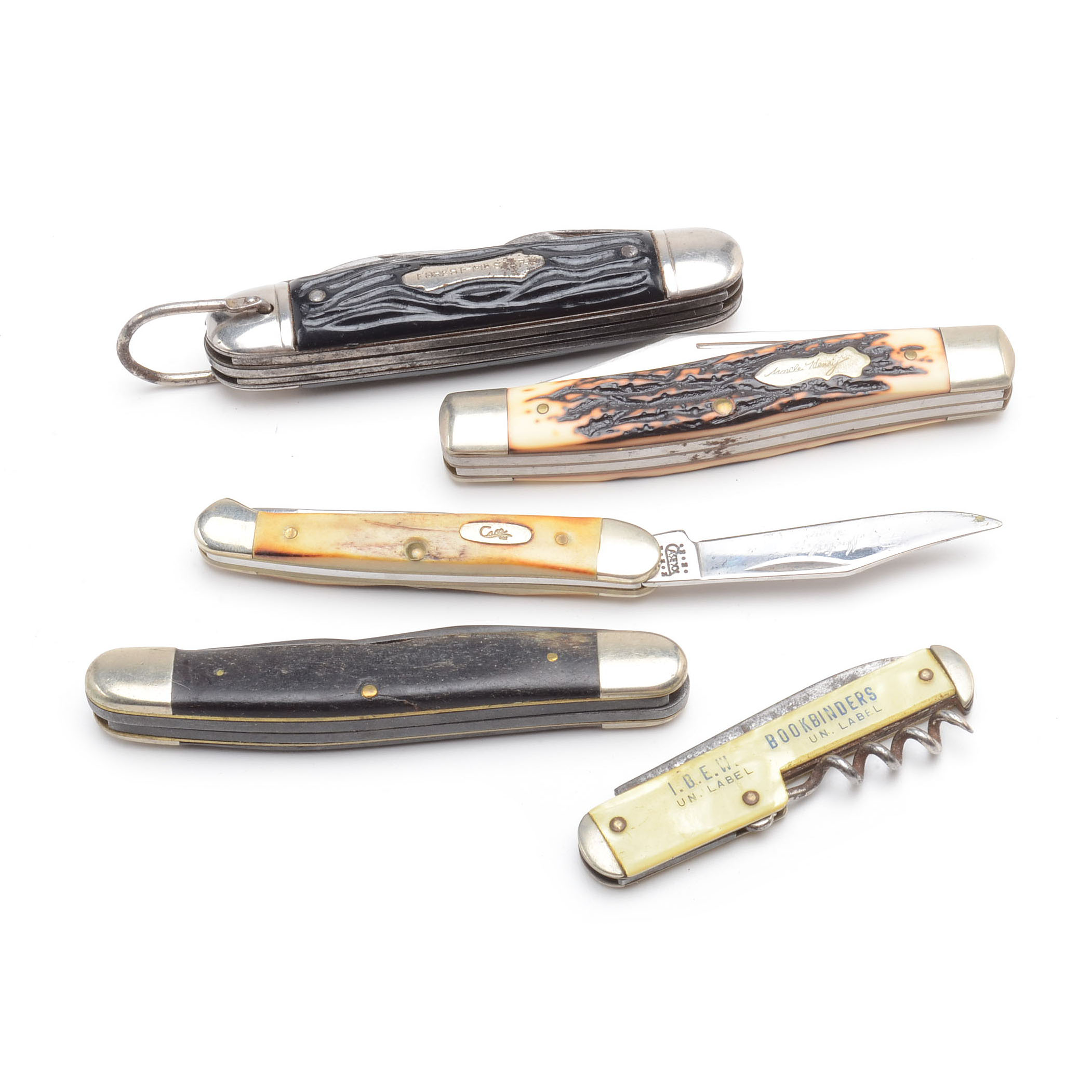 Vintage Pocket Knives including Case Mini Copperhead