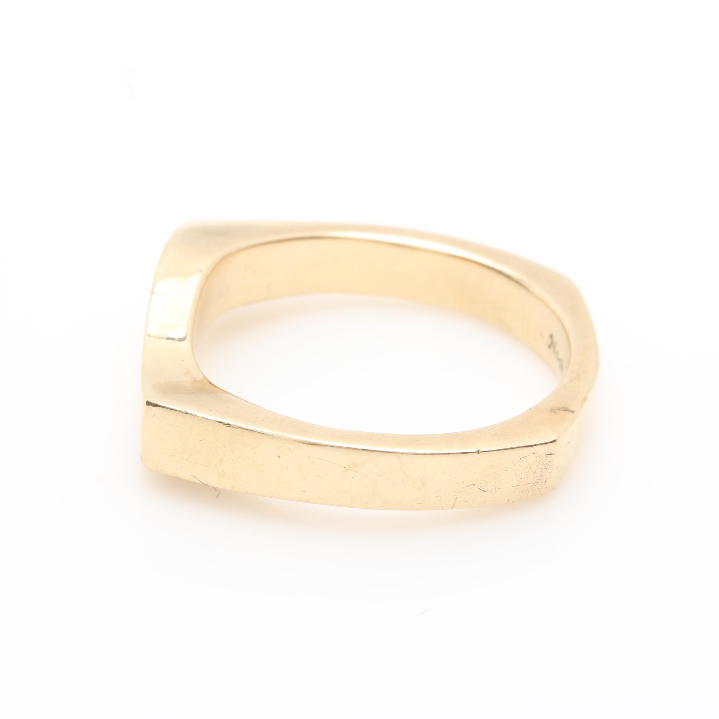 14K Yellow Gold Scalloped Ring