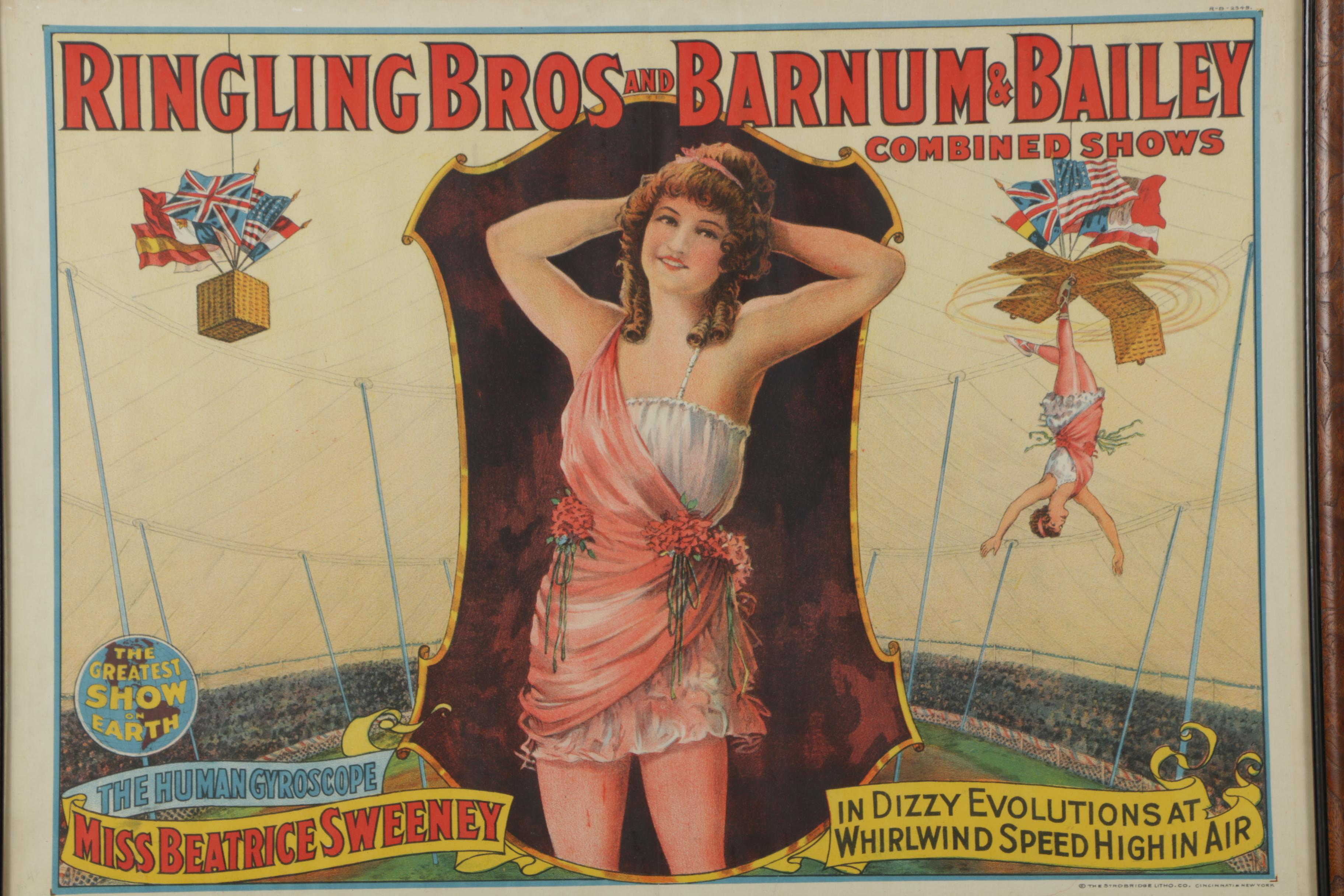 Ringling Bros and Barnum & Bailey Color Lithograph Advertisement