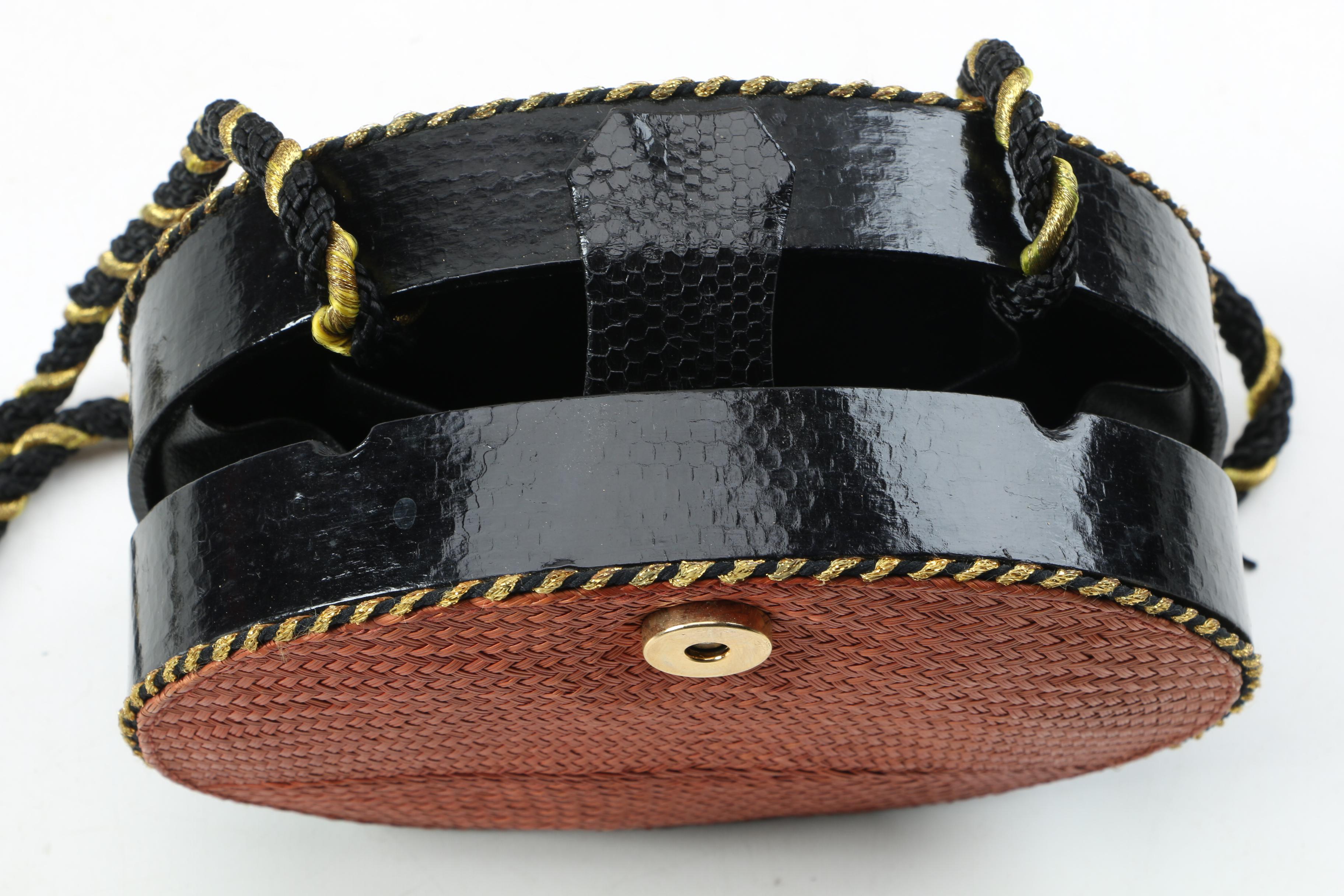 Vintage Cork and Woven Straw Handbags Including Stuart Weitzman and Victor Costa