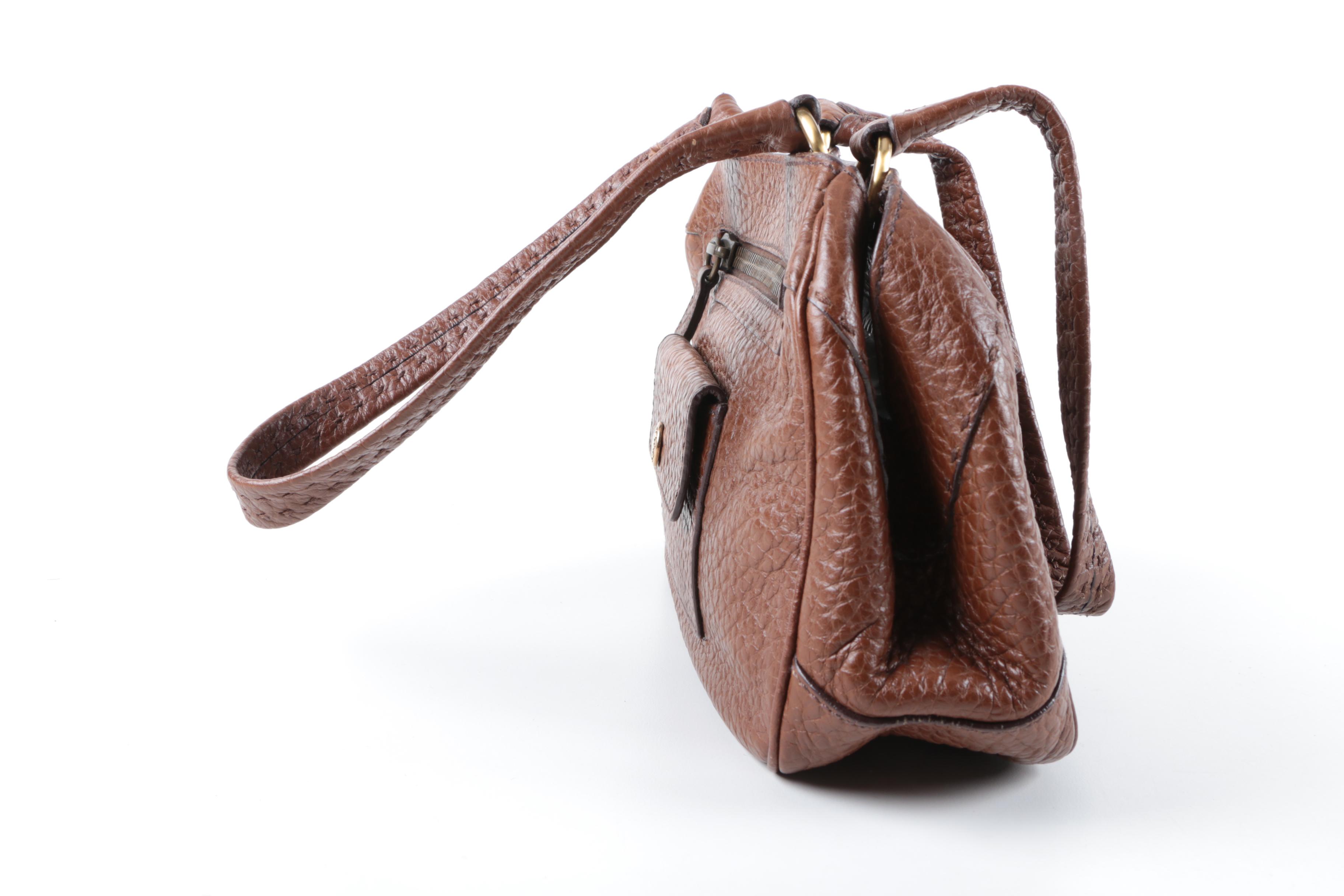 Prada Berlino Pebbled Leather Shoulder Bag