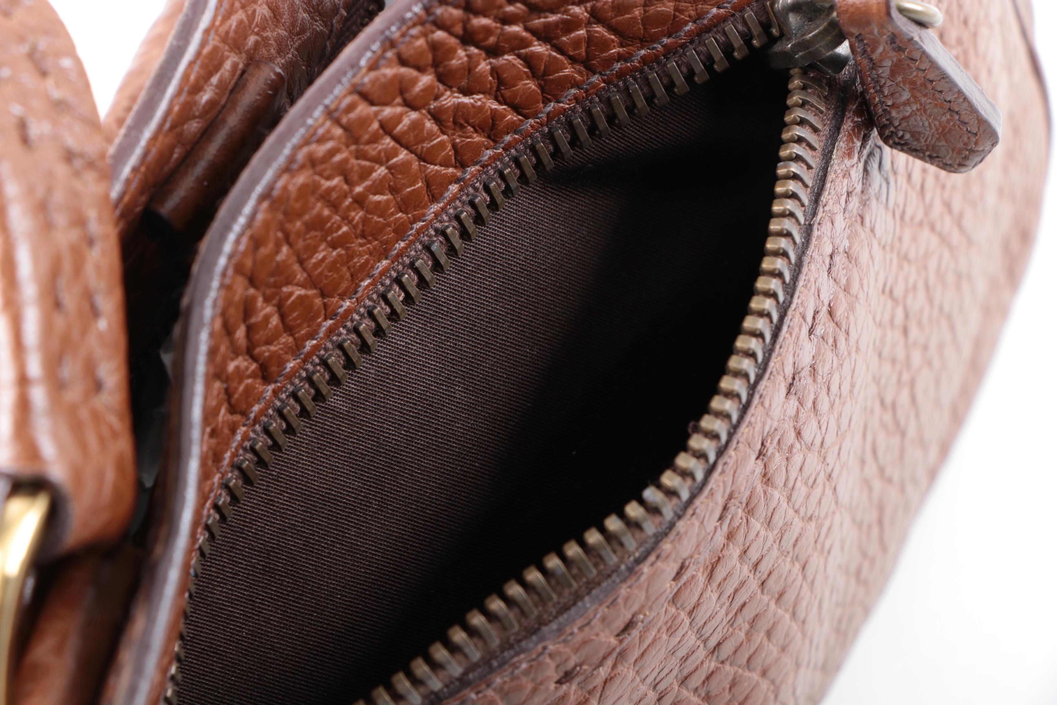 Prada Berlino Pebbled Leather Shoulder Bag