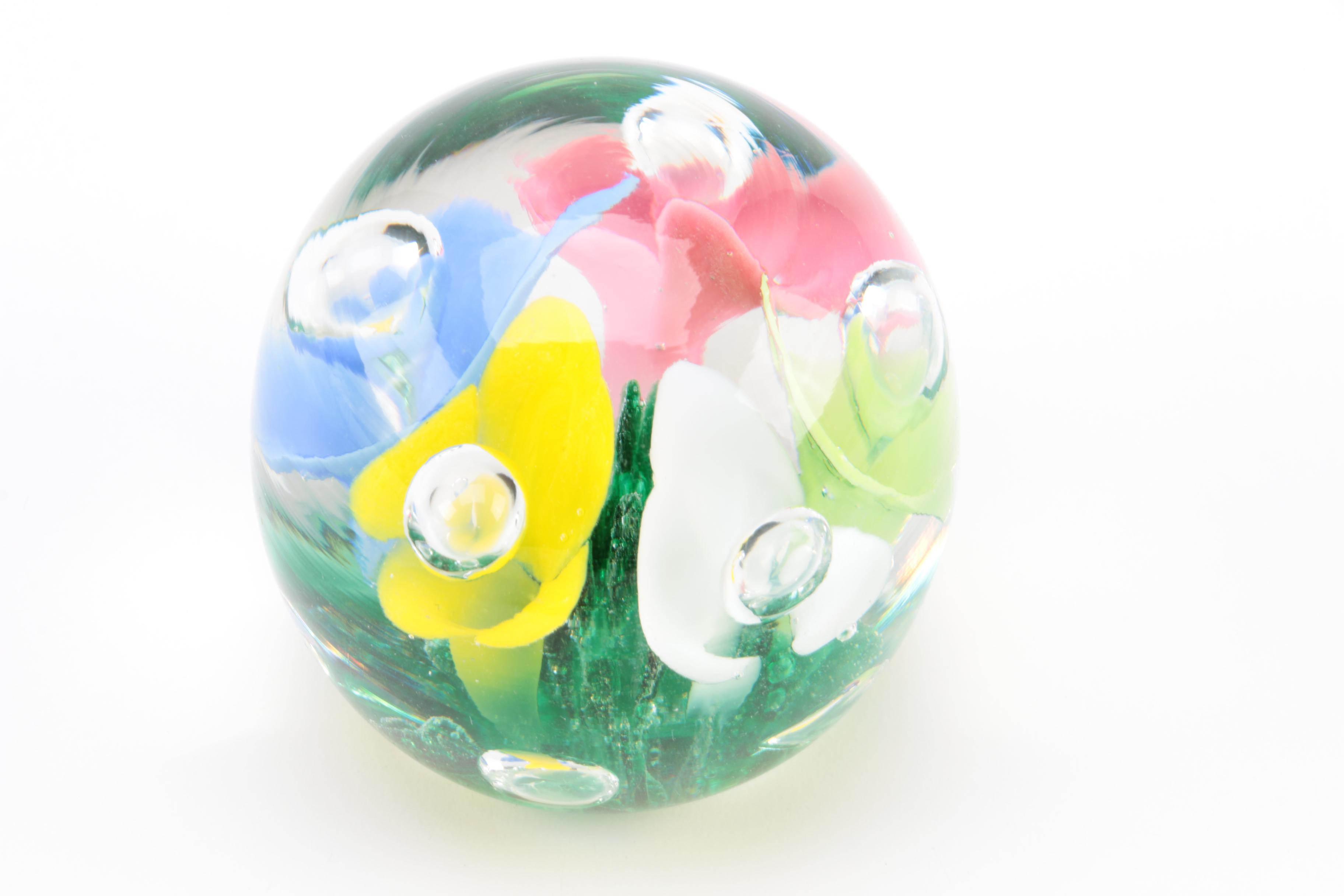 Art Glass Paperweights Featuring Joe St. Clair and Joe Rice